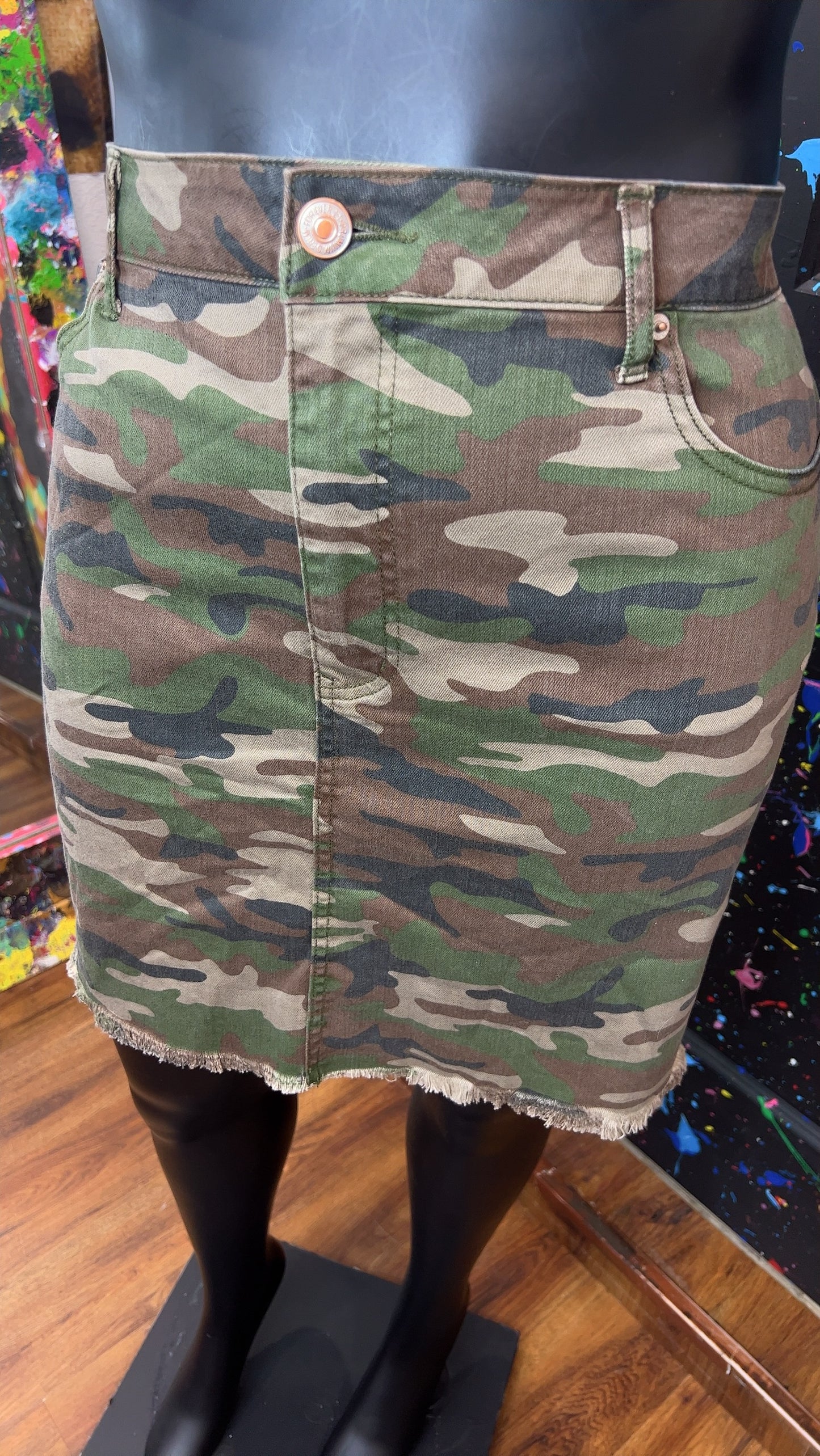 Denim Camo Skirt (20)