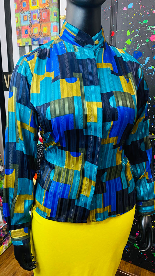 Vintage Long Sleeve Sheer Blouse (14)