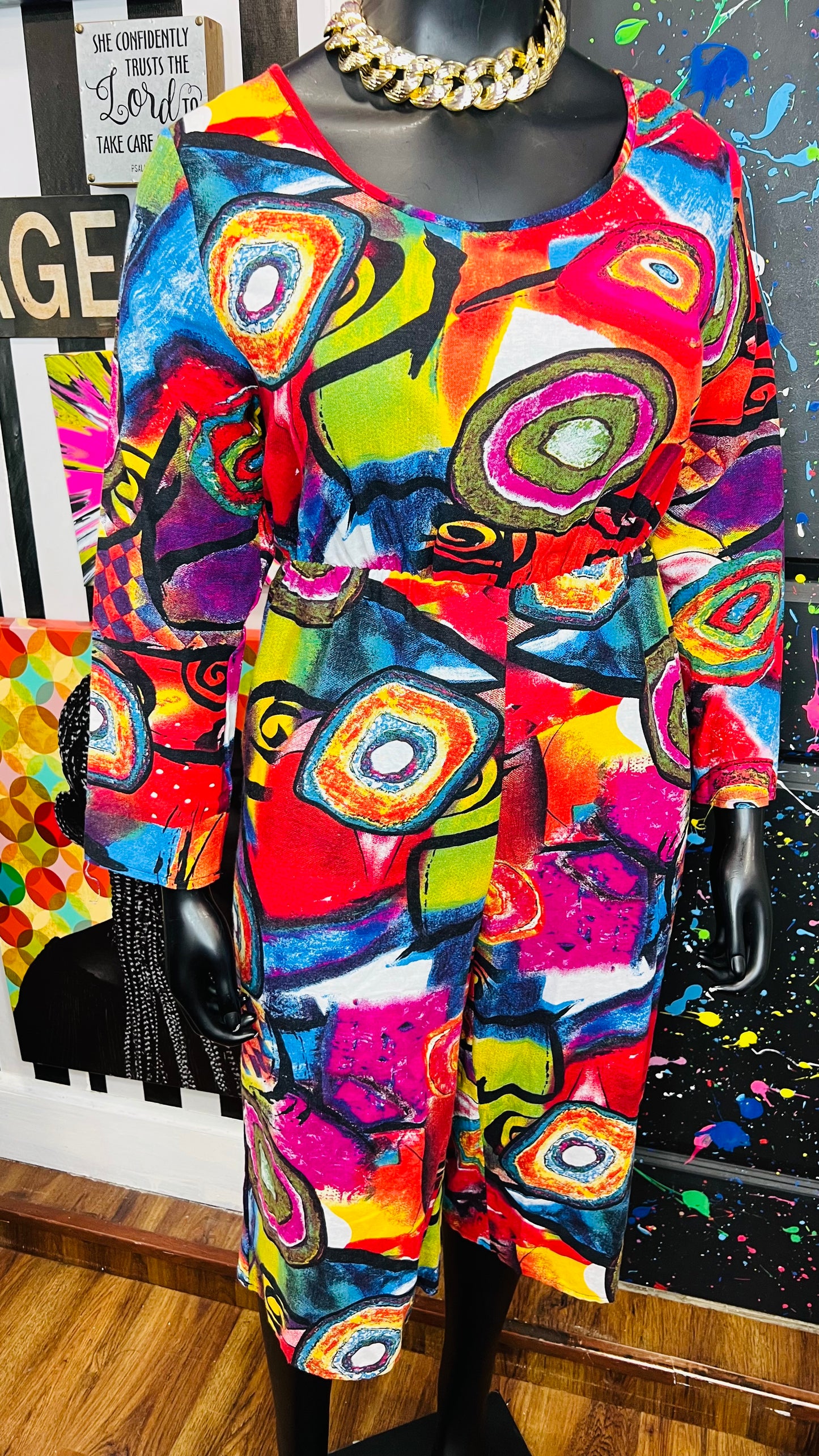 Vintage Long Sleeve Abstract Romper (16)