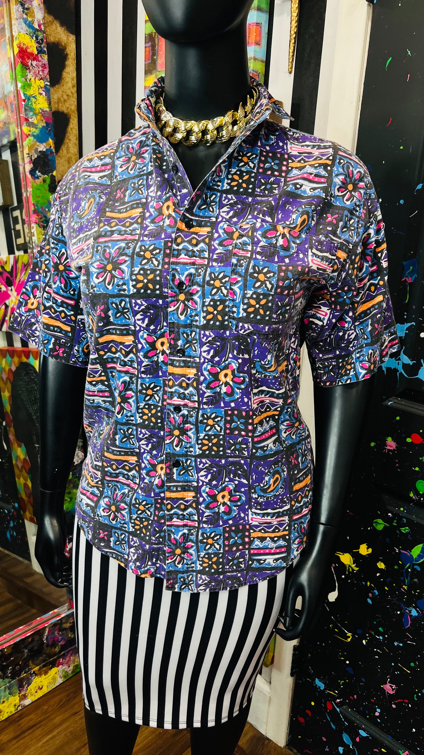 Vintage 80’s/90’s Abstract Blouse (12)