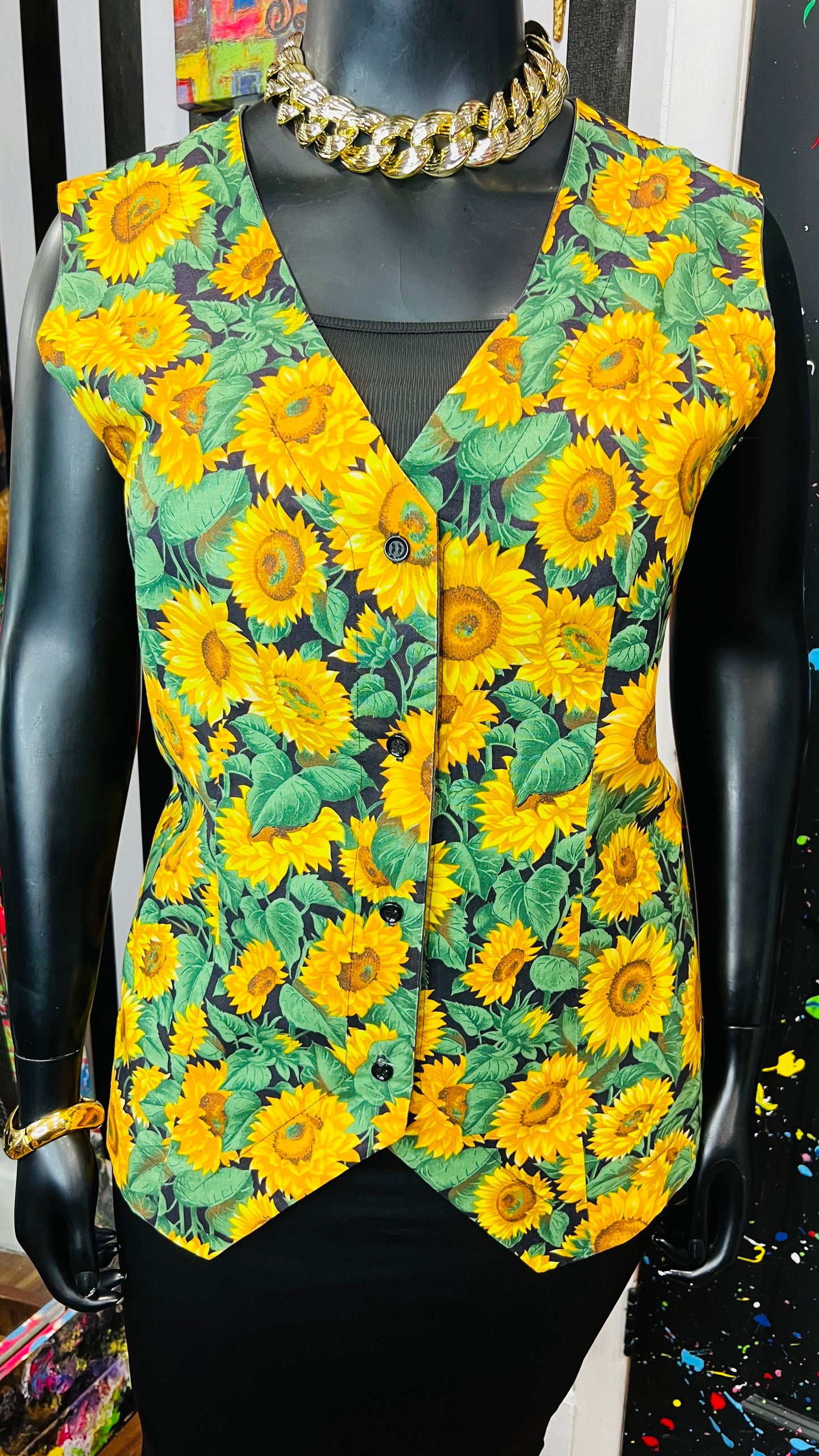 Vintage Sunflower Vest (20)