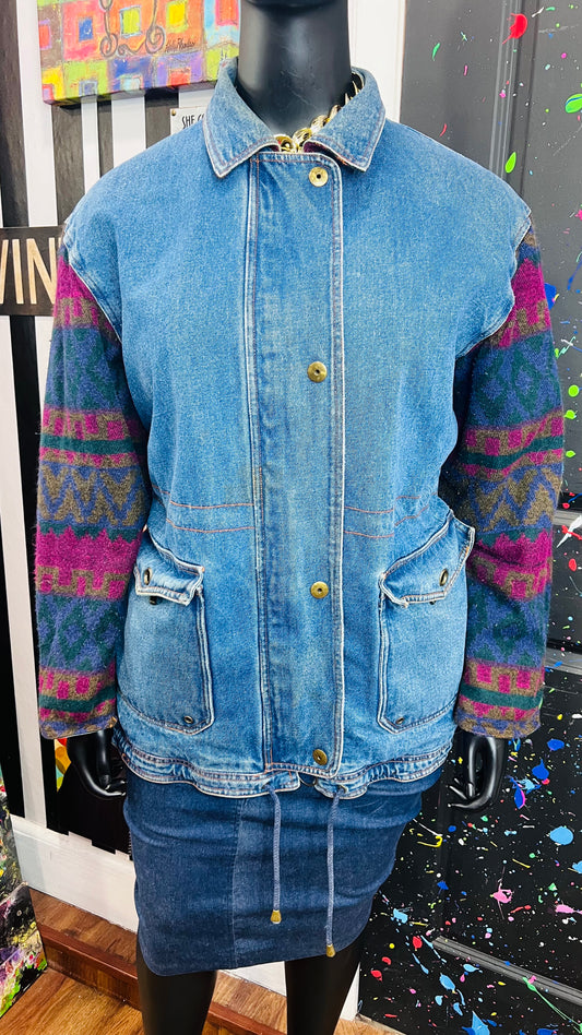 Vintage Denim Puffer Coat (16/18)