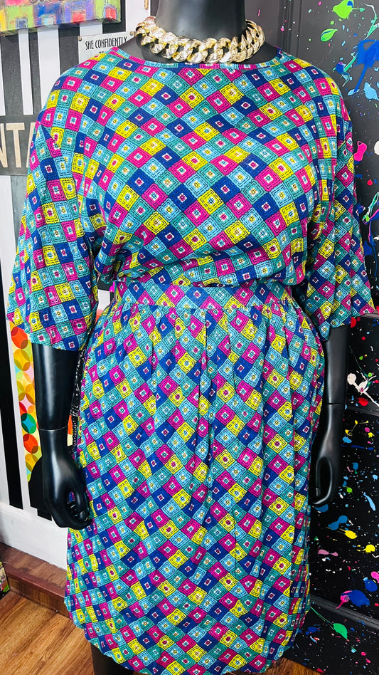 Vintage Light Weight 90’s Skirt Set (22)