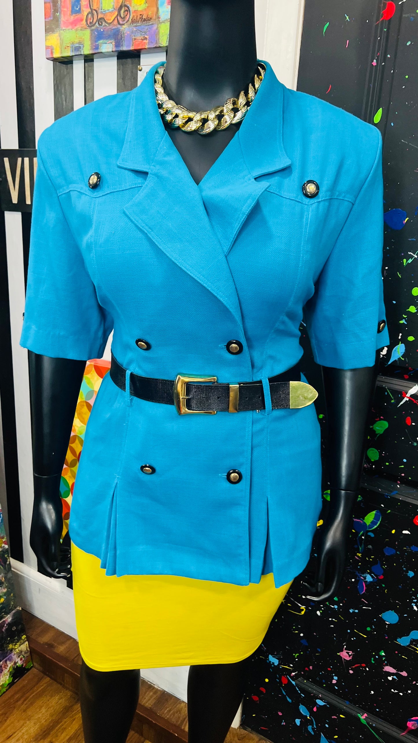 Vintage Blazer Blouse w/ Belt (24W)