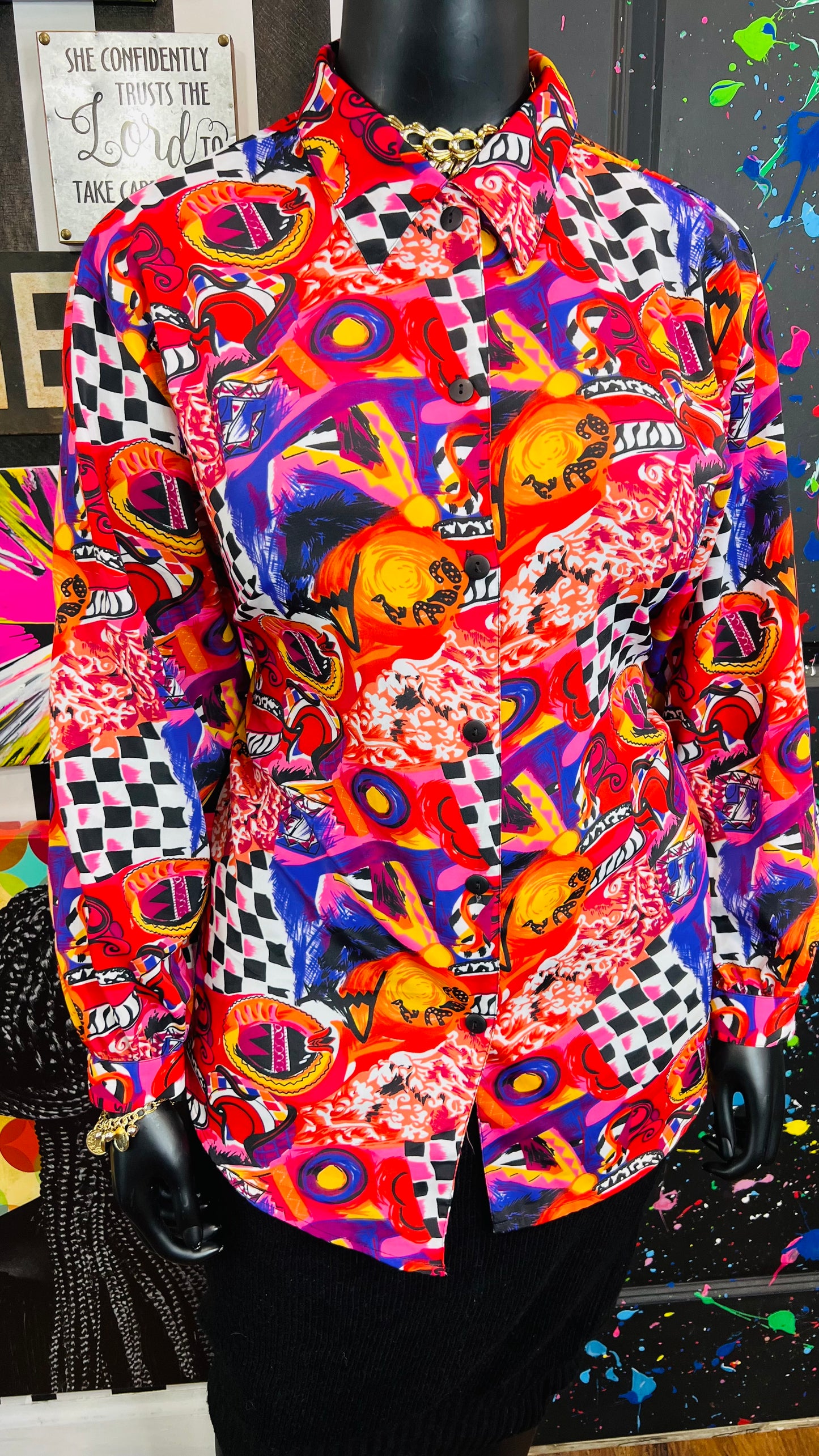 Vintage 80s Funky Blouse (18)