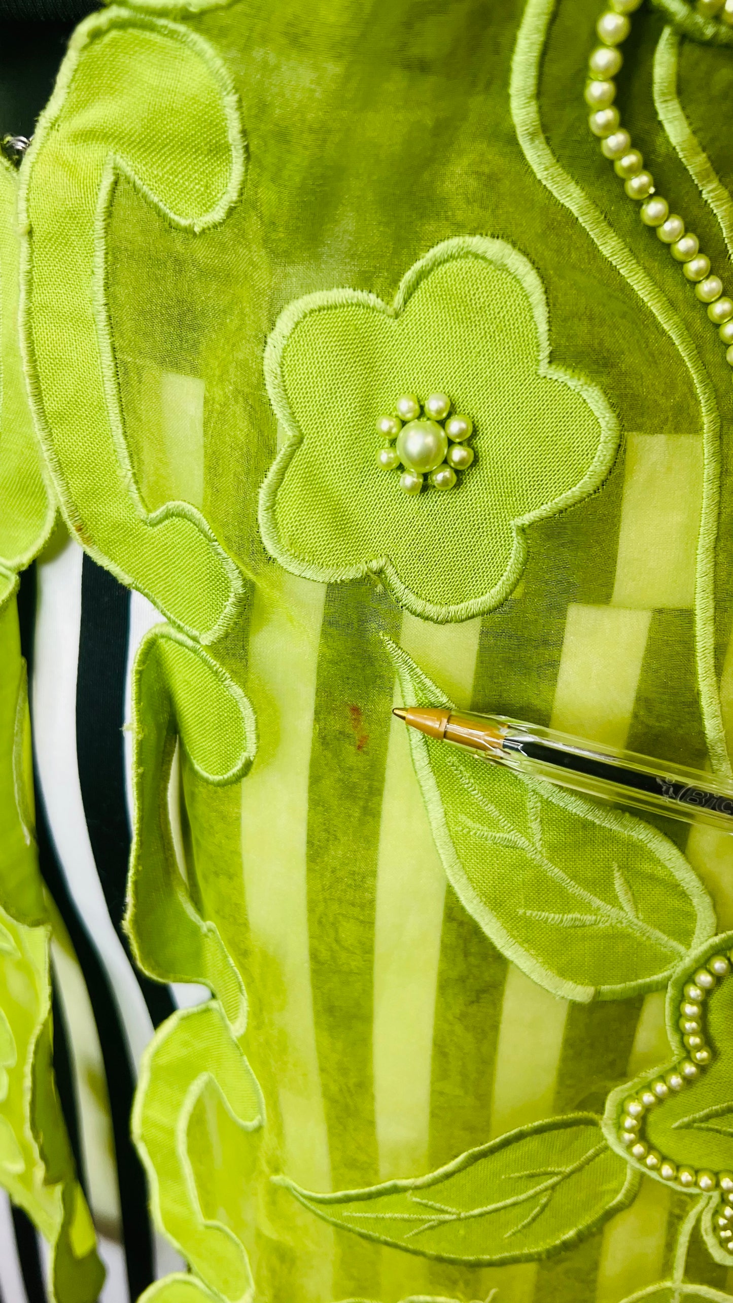 Vintage Green Beaded Blazer (14)