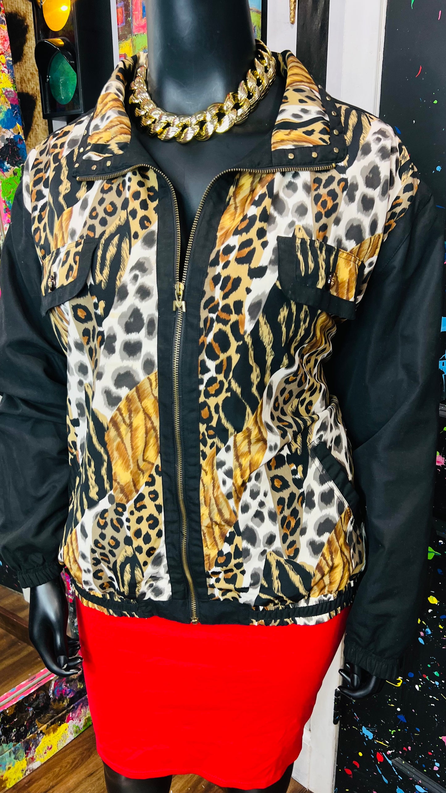 Vintage Animal Print & Stud Jacket (24)