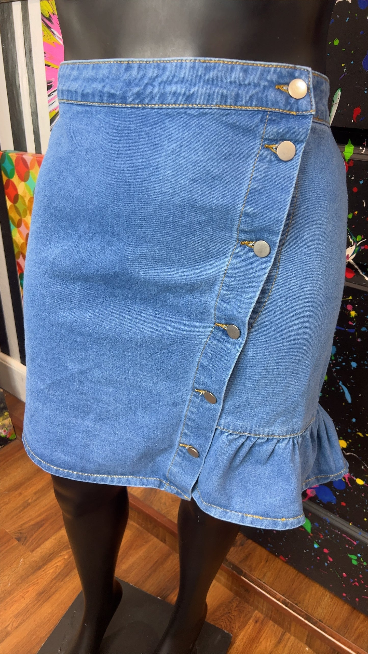 Vintage Denim Unique Skirt (18/20)