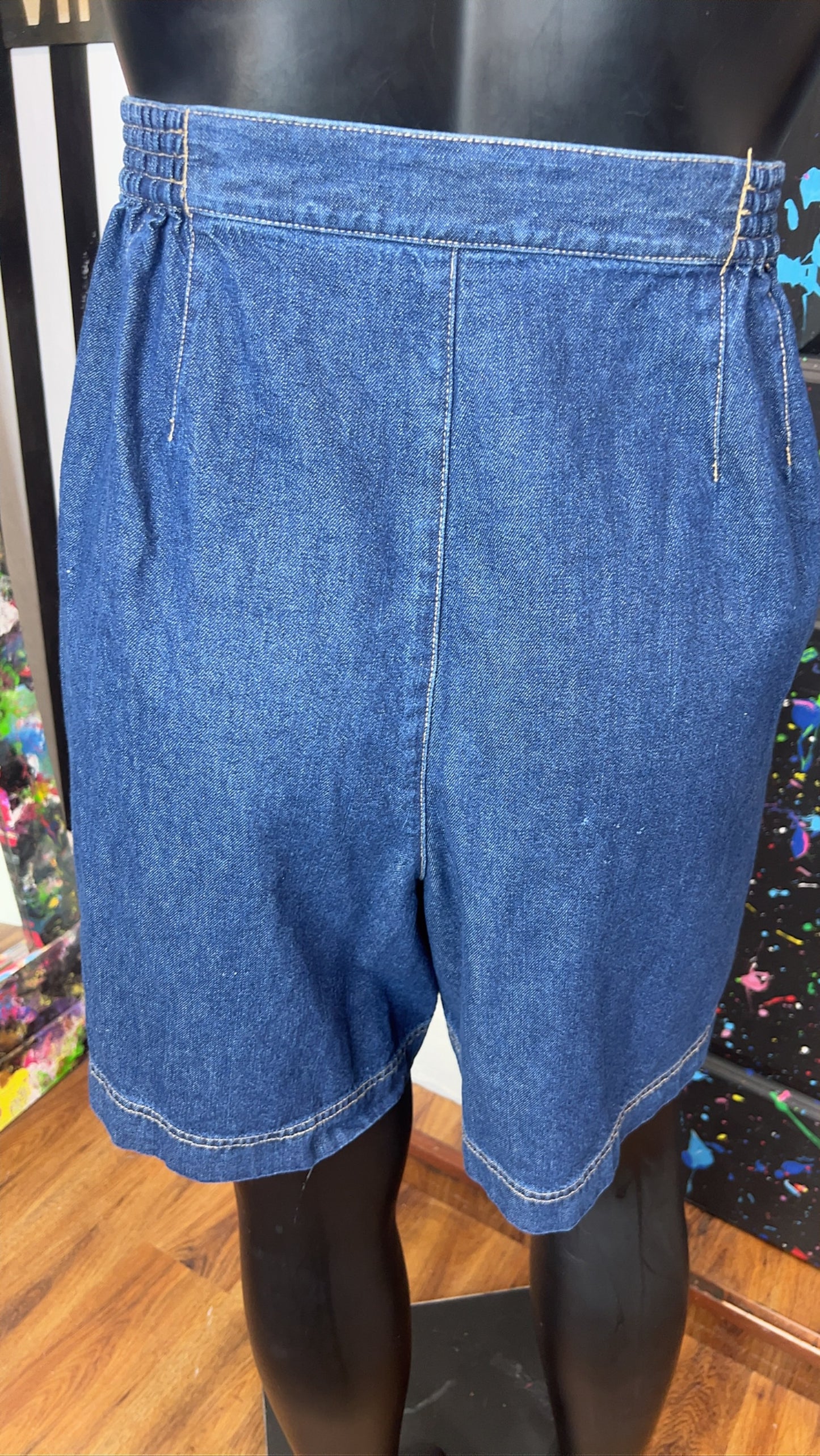 Vintage Dark Wash Denim Skort (20)