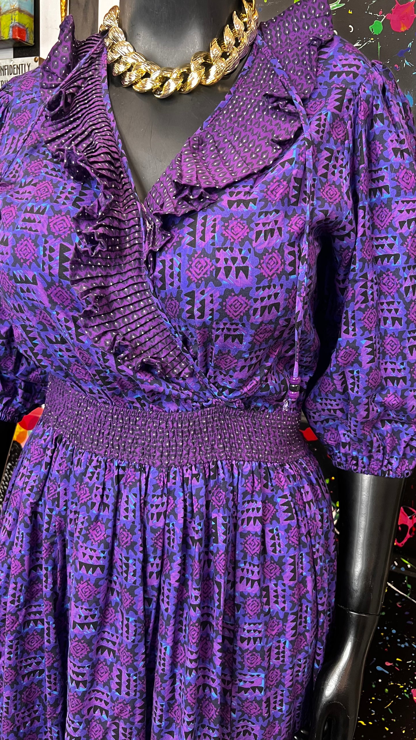 Vintage Layered Ruffled Dress (14)