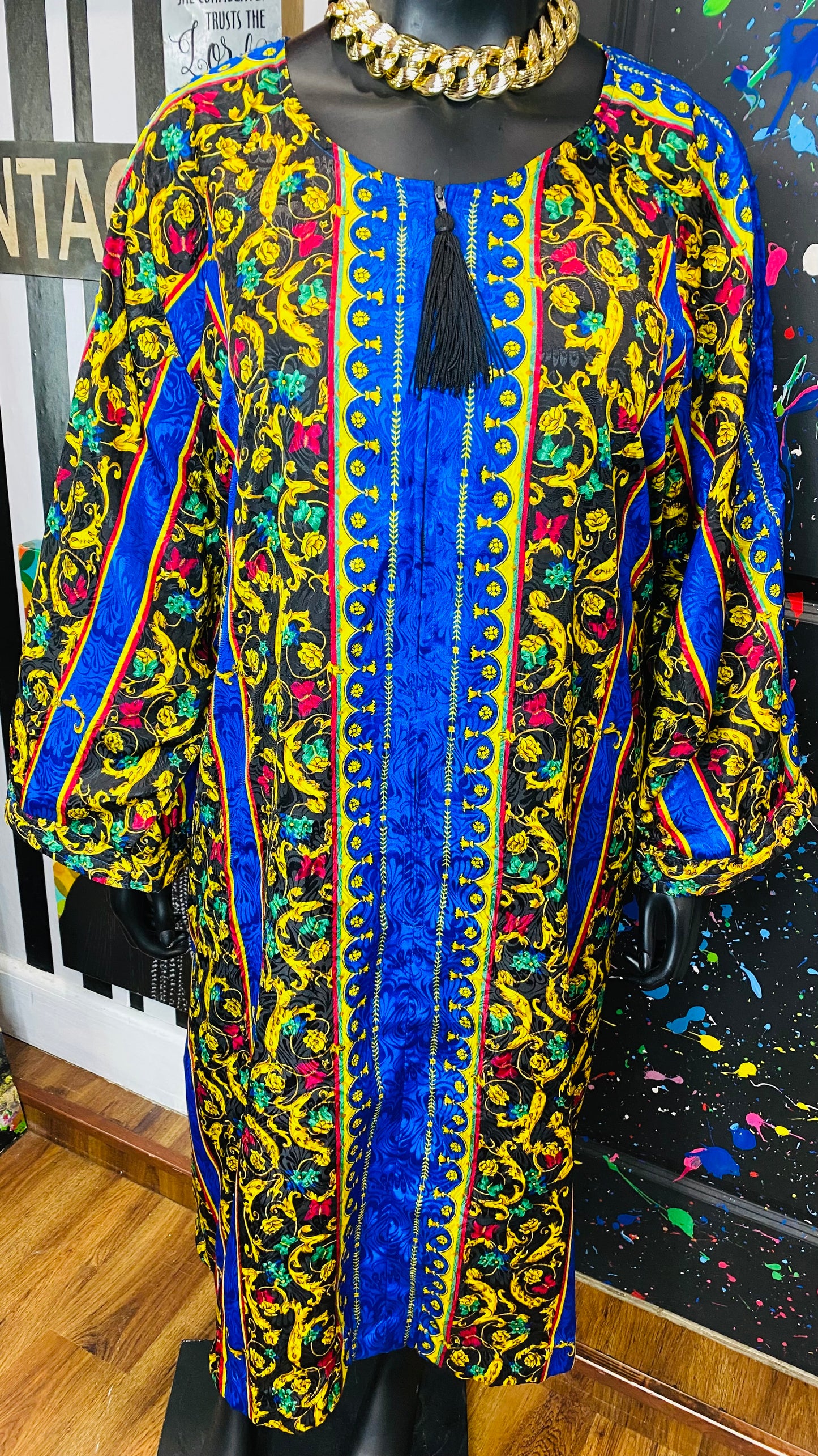 Vintage Tassle Zipper Gown (OS)