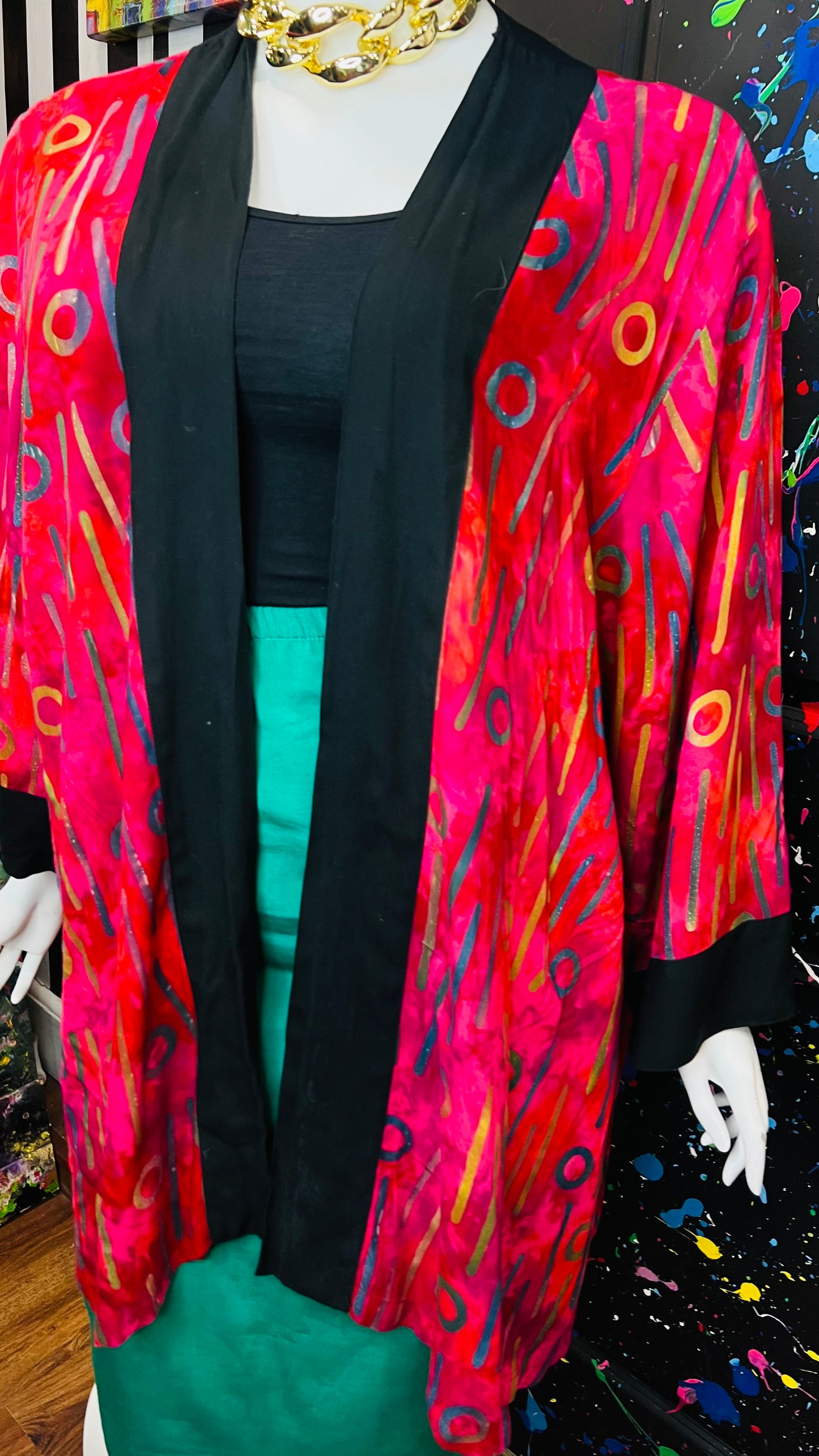 Rayon Abstract Duster (OS)