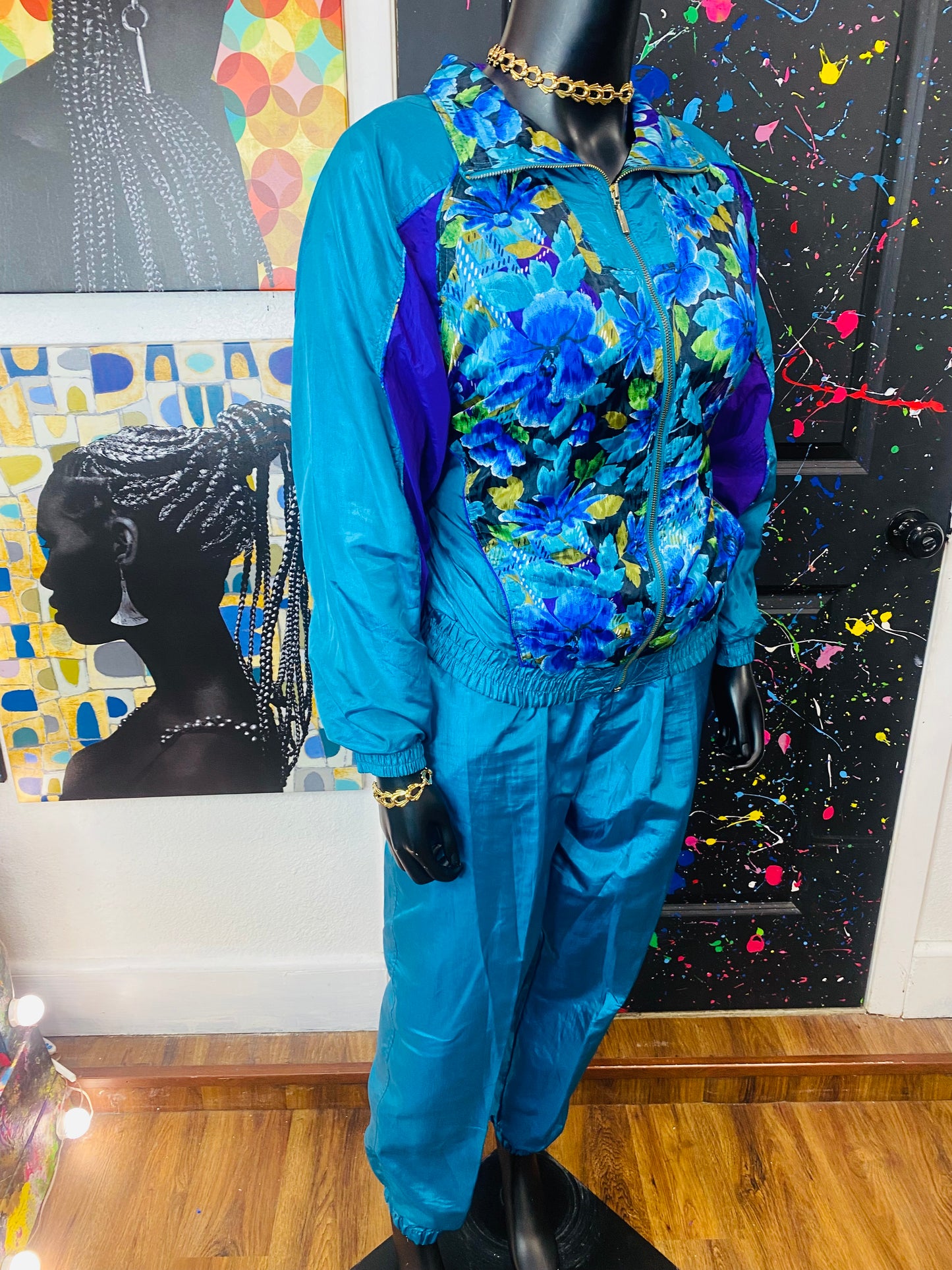 Vintage 2 Piece Windbreaker Set