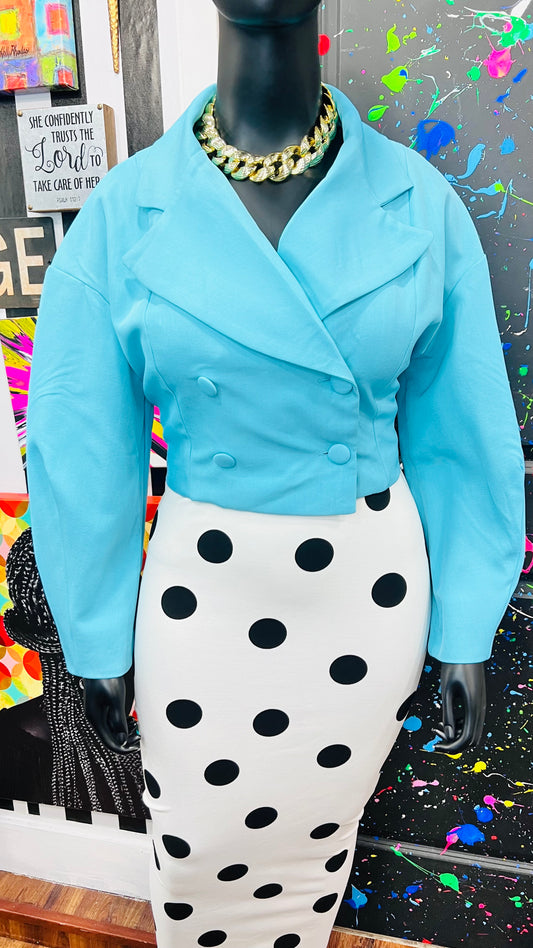 Vintage Inspired Puff Sleeves Cropped Blazer (16)