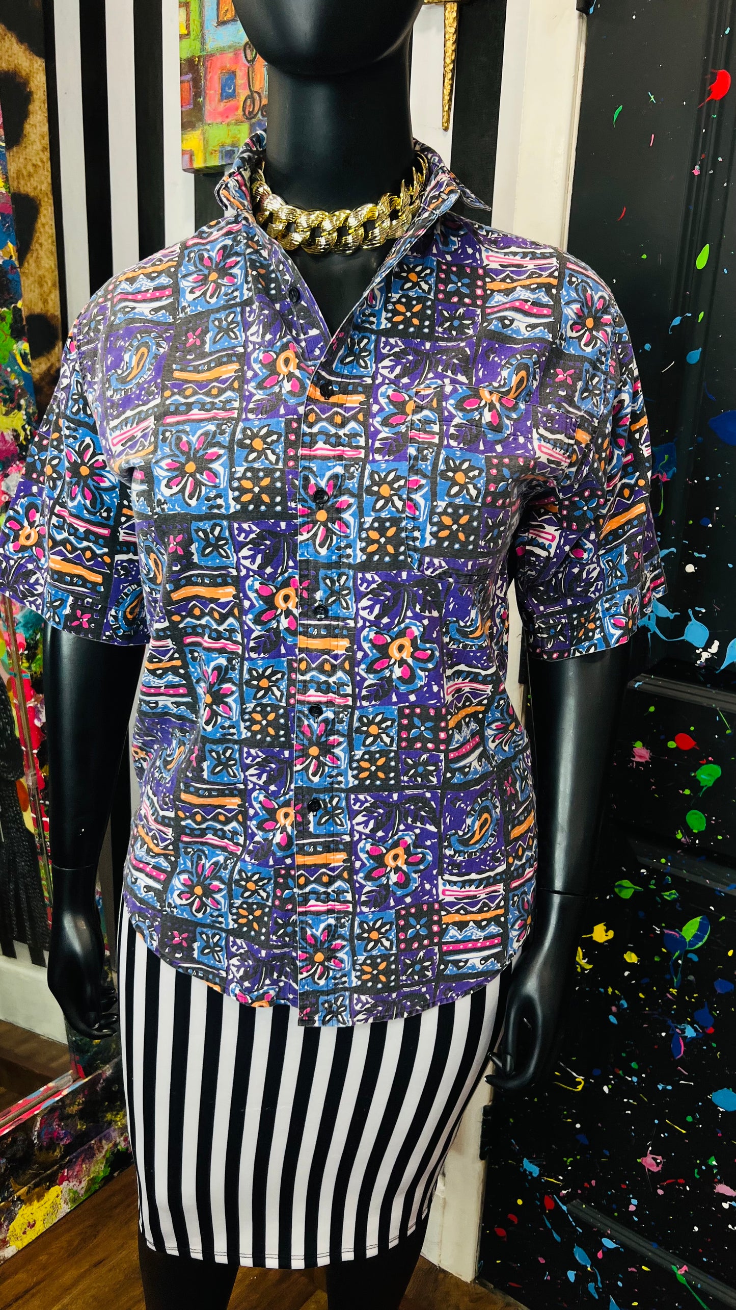 Vintage 80’s/90’s Abstract Blouse (12)
