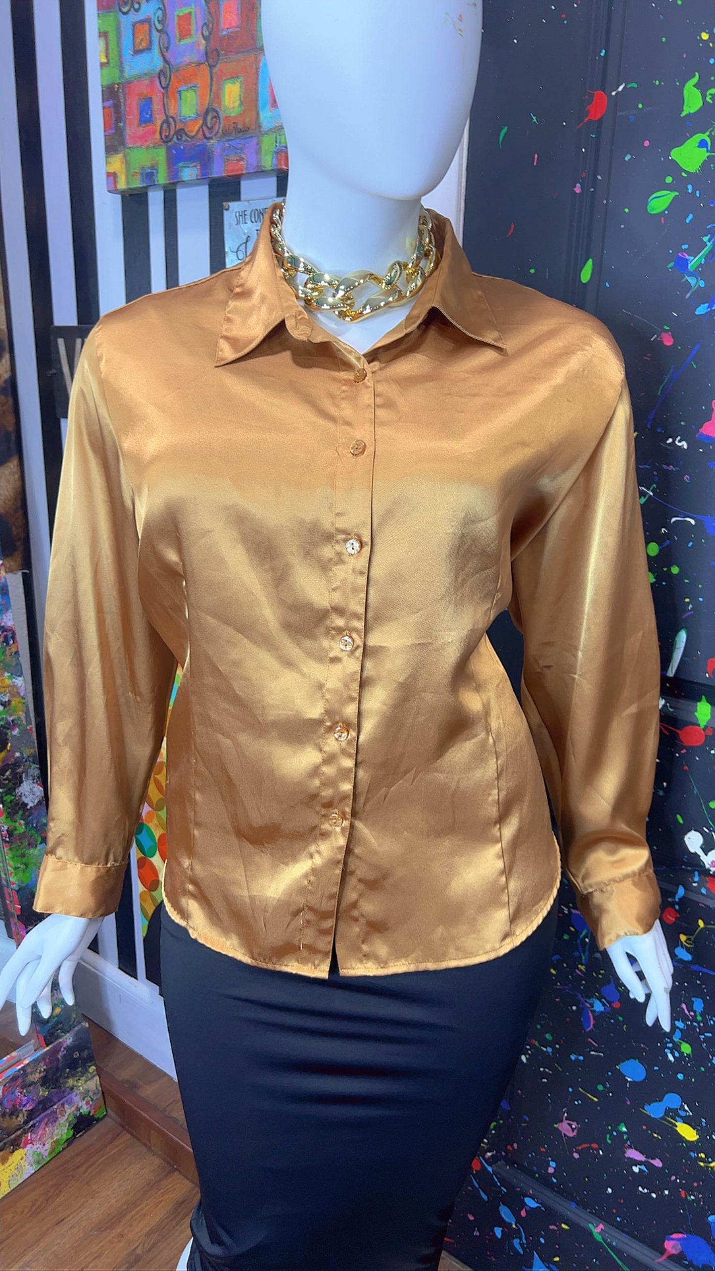 Vintage Gold Blouse (26W)