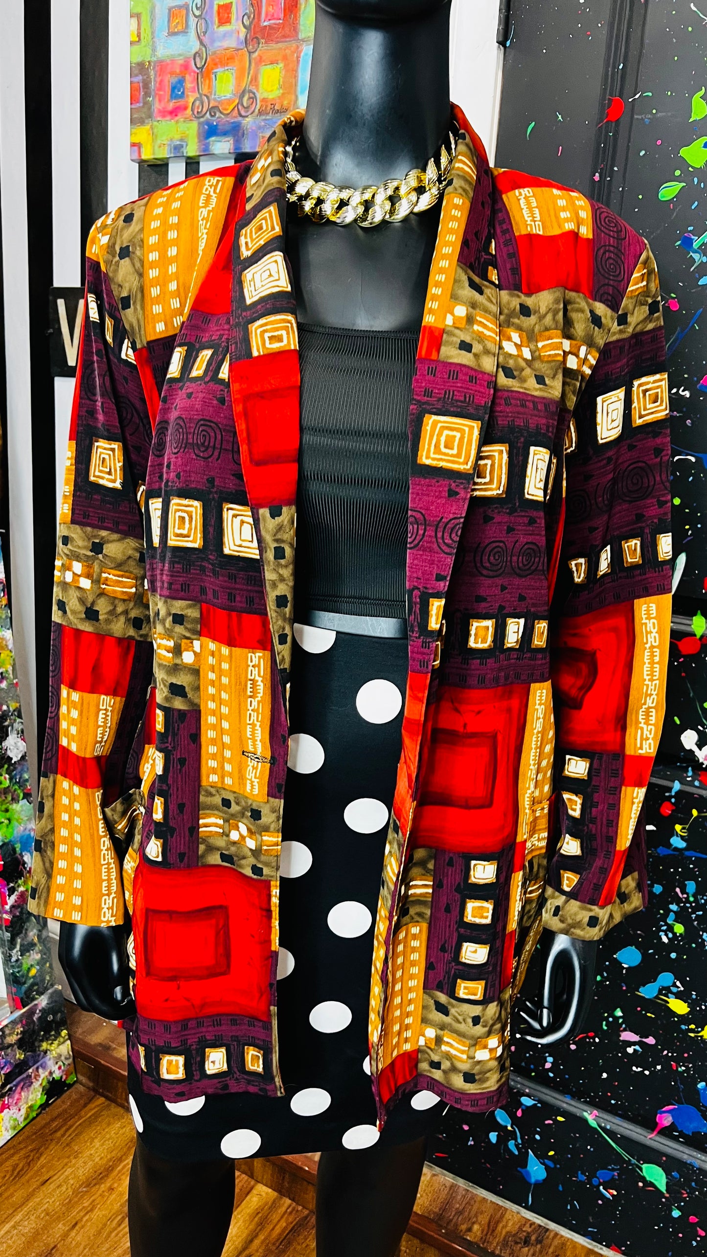 Vintage Abstract Blazer (24/26)