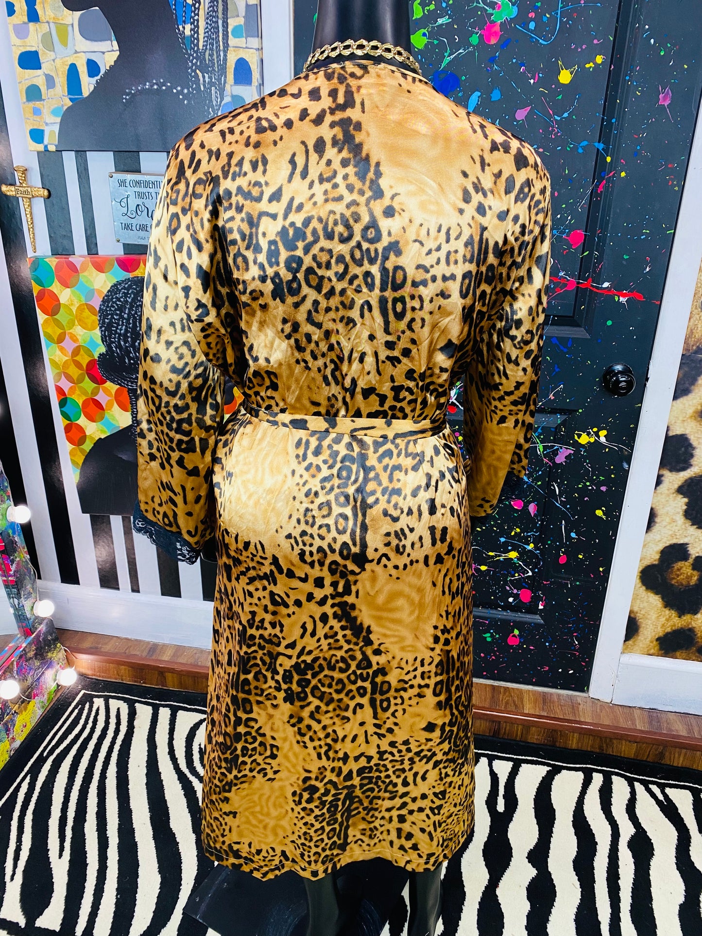 Vintage Cheetah Print Robe/Duster