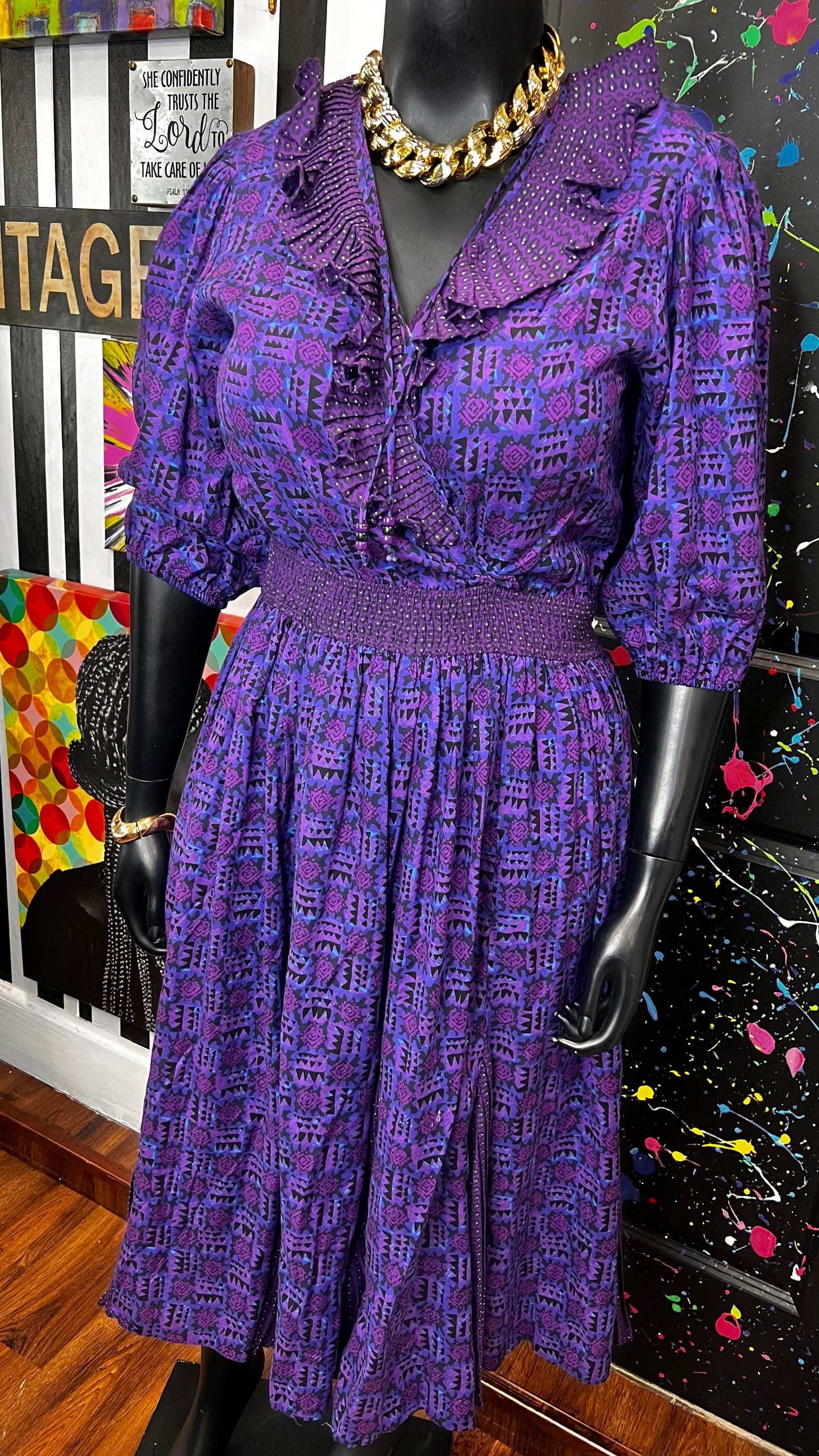 Vintage Layered Ruffled Dress (14)