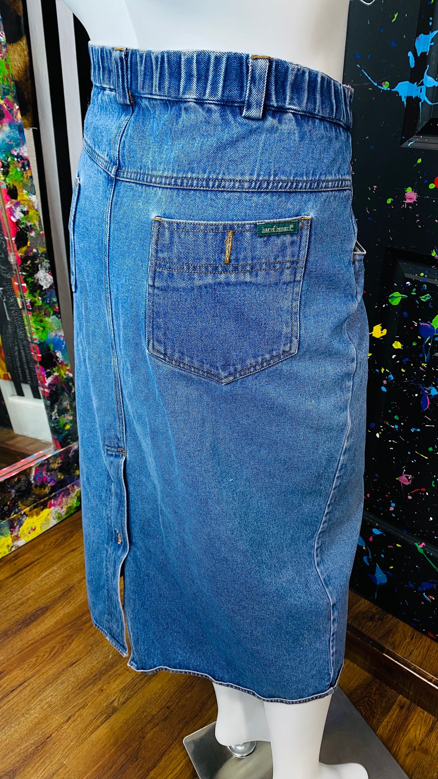 Vintage Denim Front Button Skirt (18W)