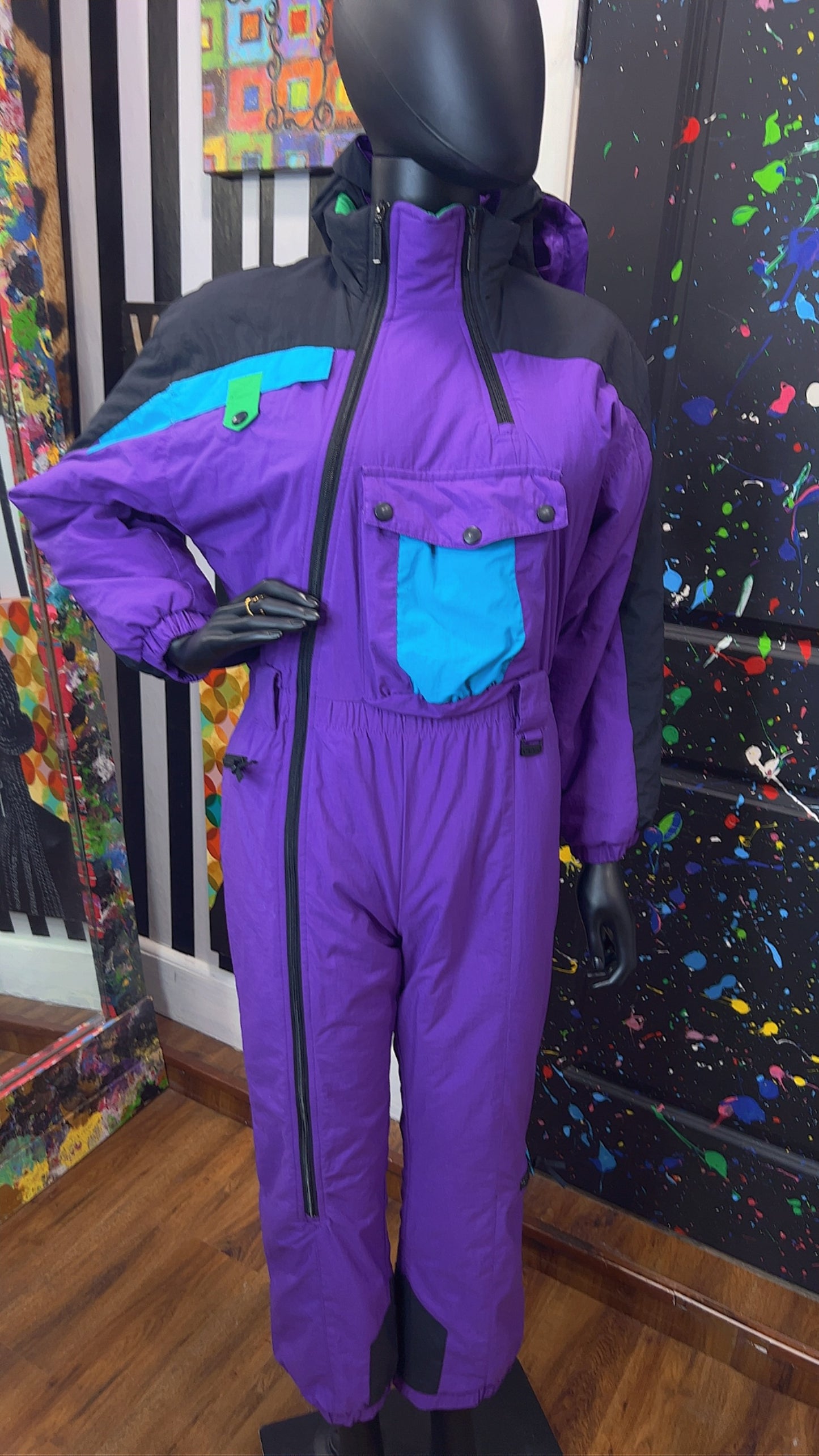 Vintage Ski Wear Purple Jumpsuit (12)
