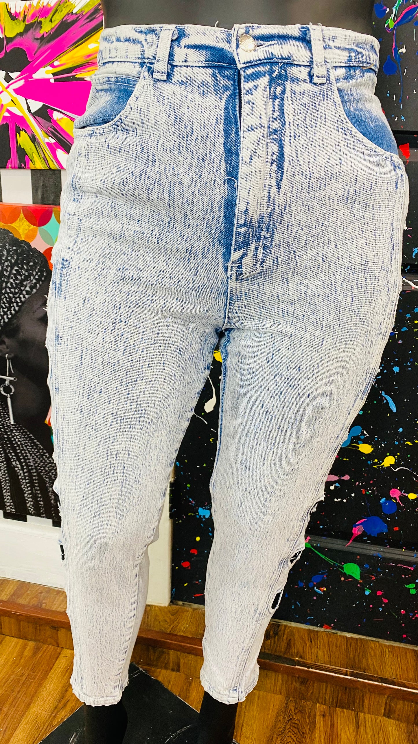 Vintage Stefano International Stonewash & Lace Jeans (14)