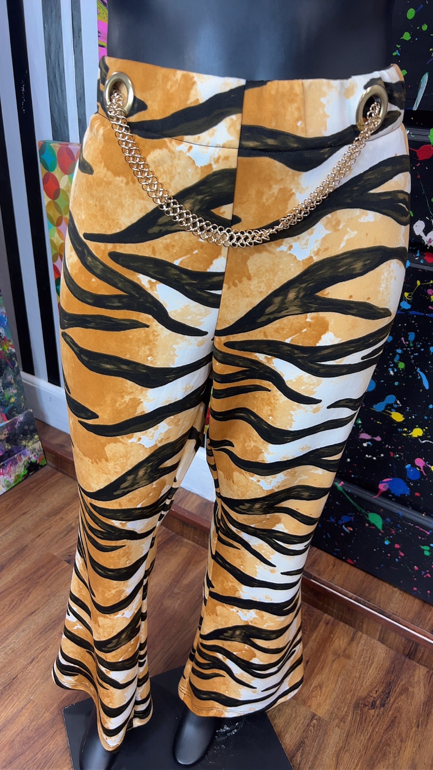 Animal Print Flare Leg Pants -New w/Tags (20)