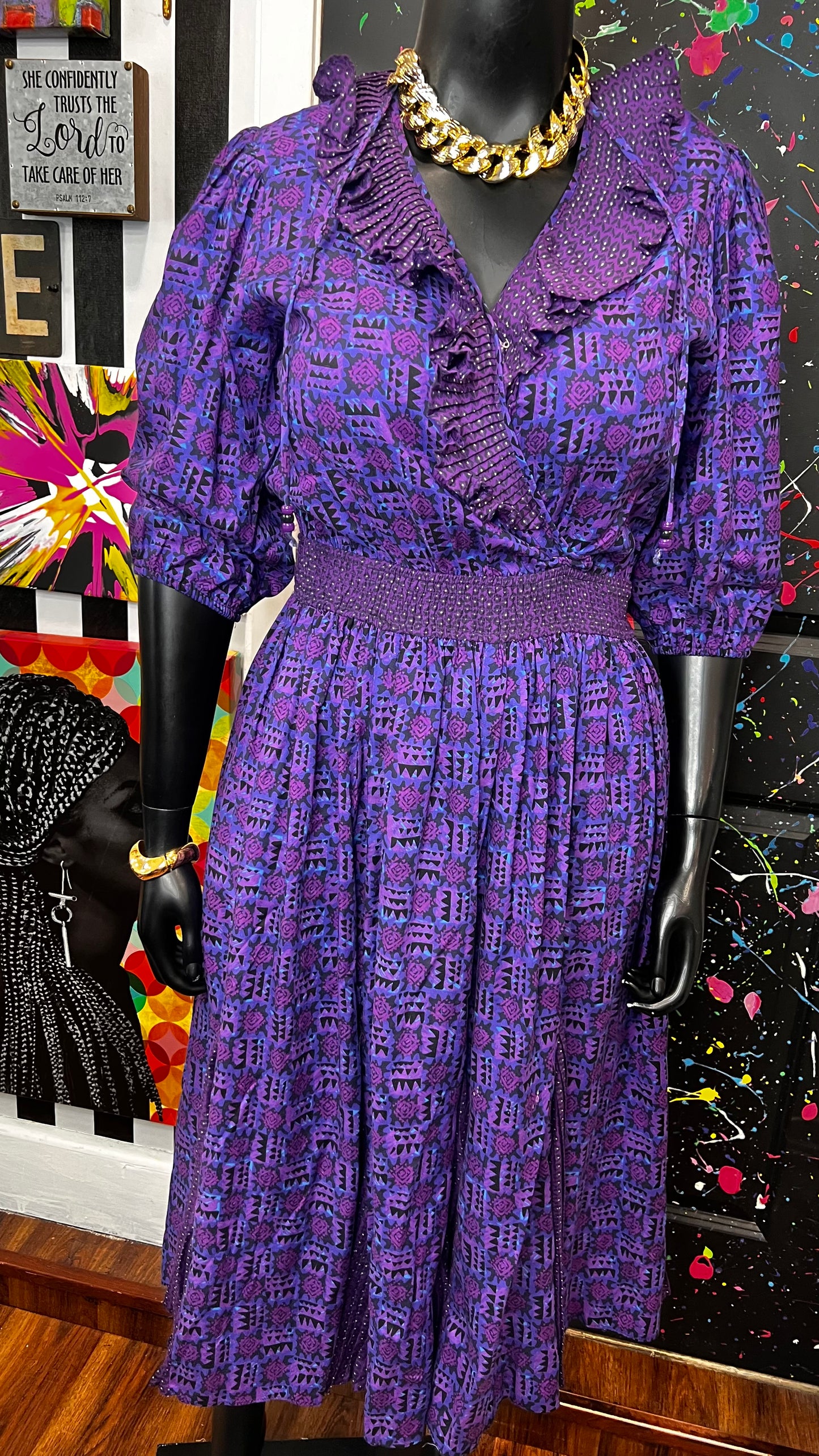 Vintage Layered Ruffled Dress (14)