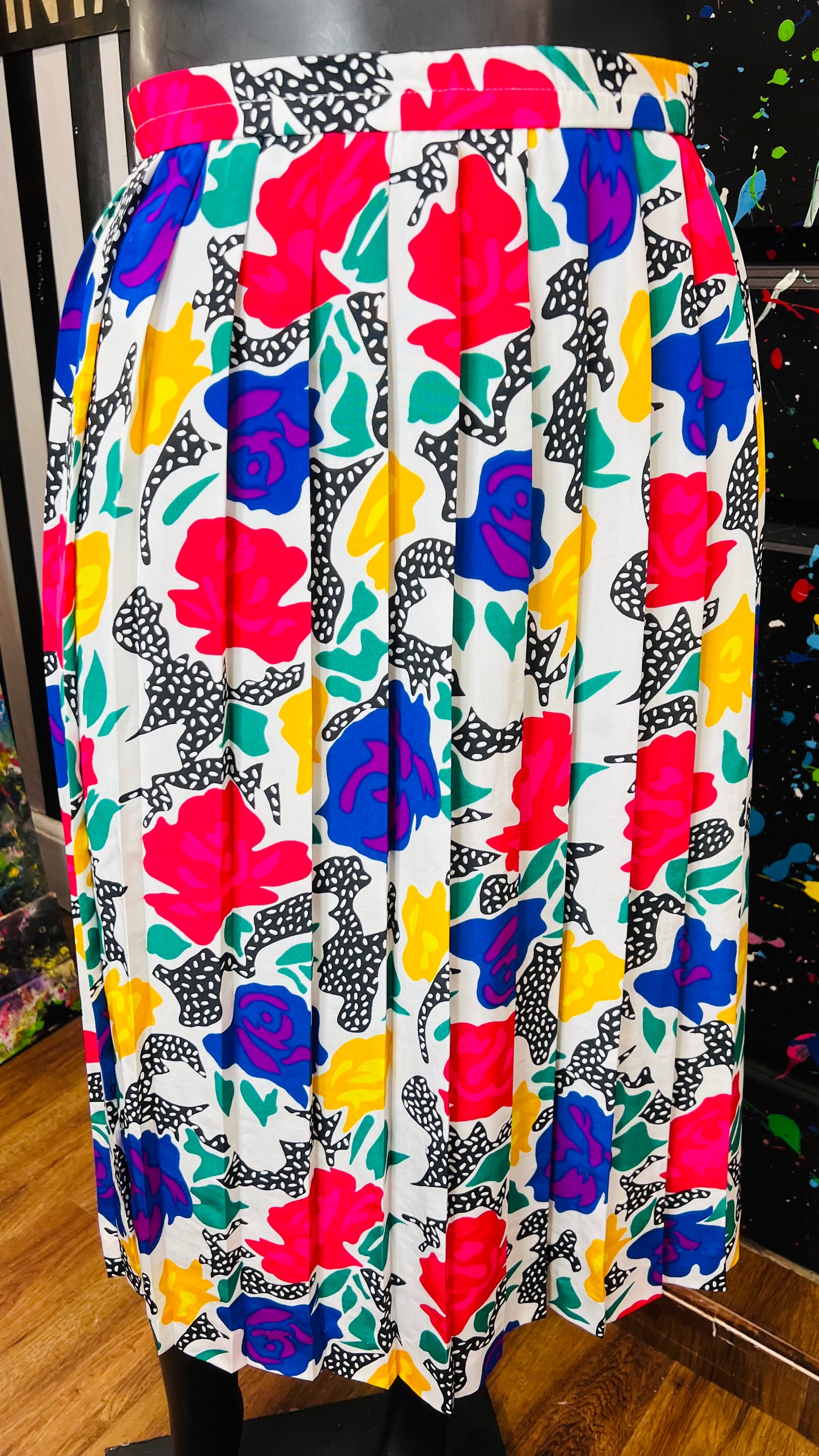 Vintage Abstract Print Skirt (16)