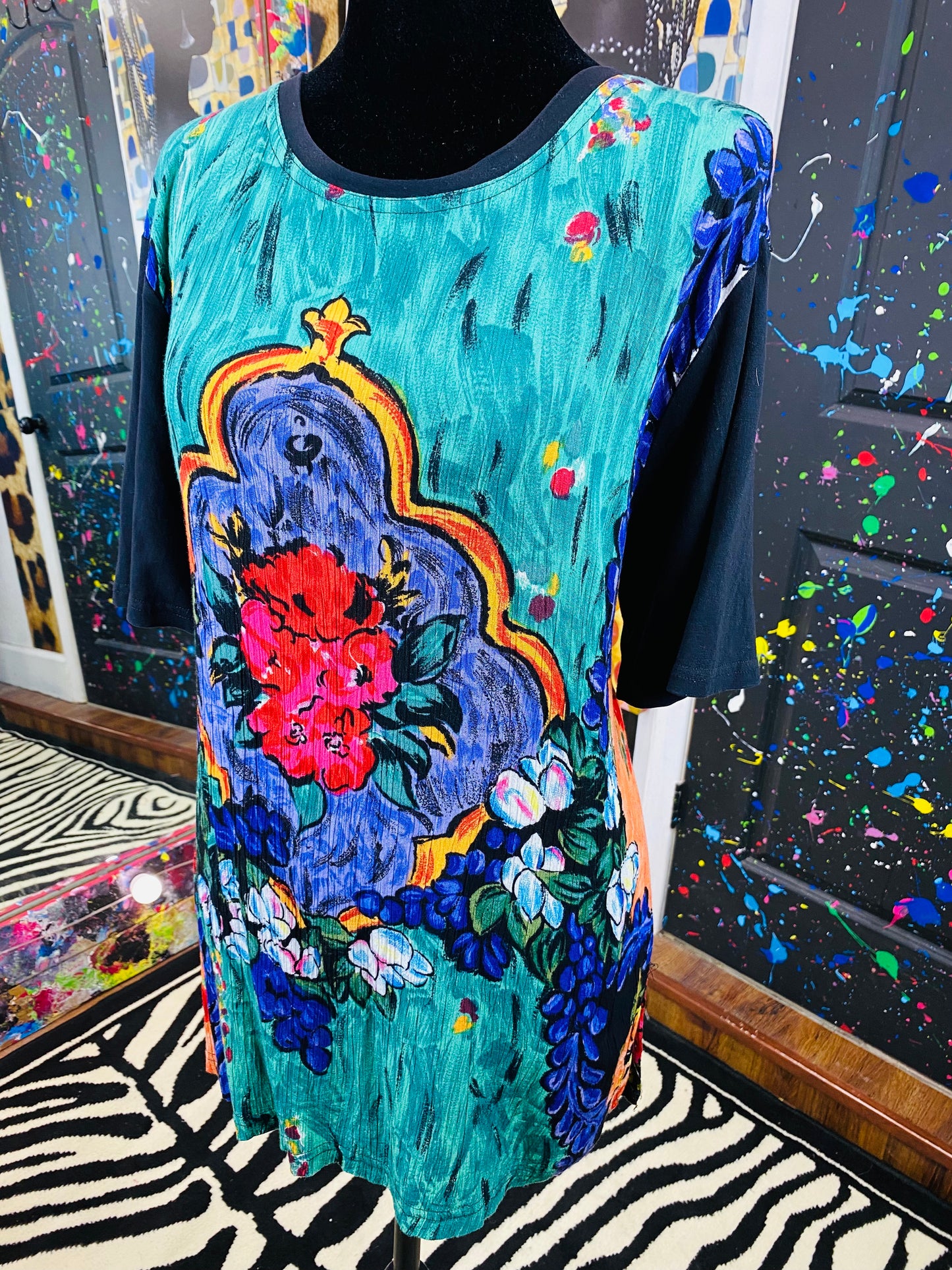 Vintage Carole Little Short Sleeve Blouse