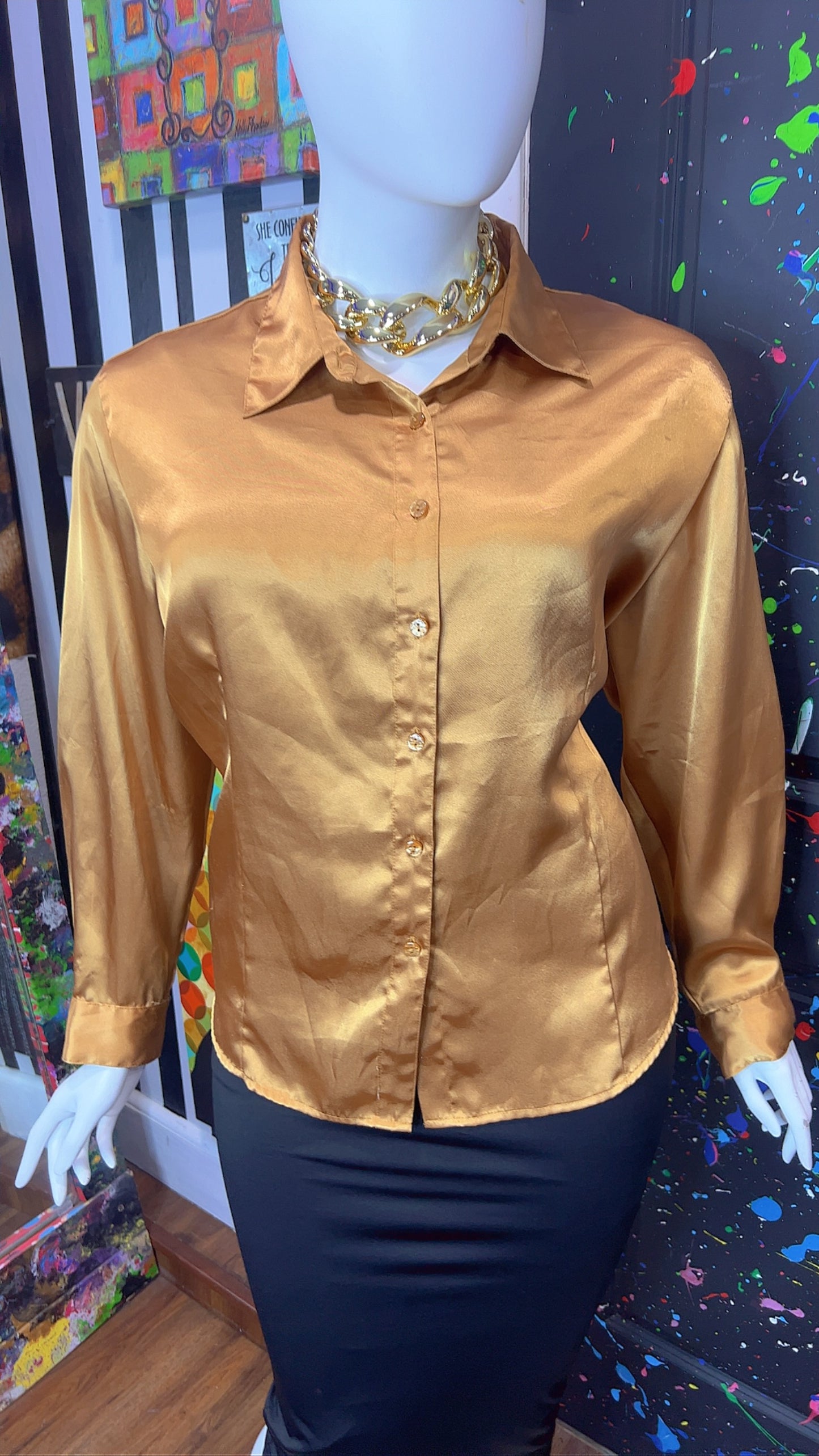 Vintage Gold Blouse (26W)