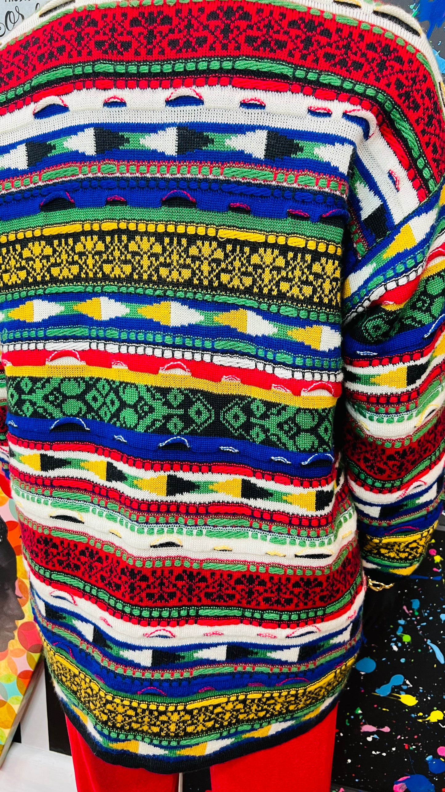 Vintage 3D Knit Coogi Like Lined Sweater (22)