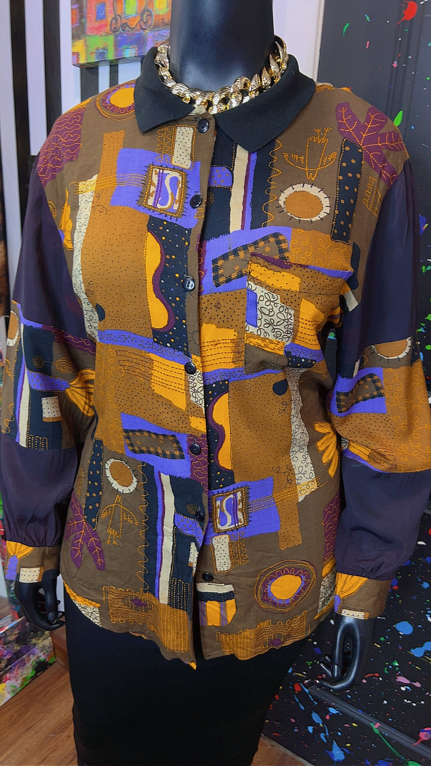 Vintage 80’s Rayon Blouse (14)
