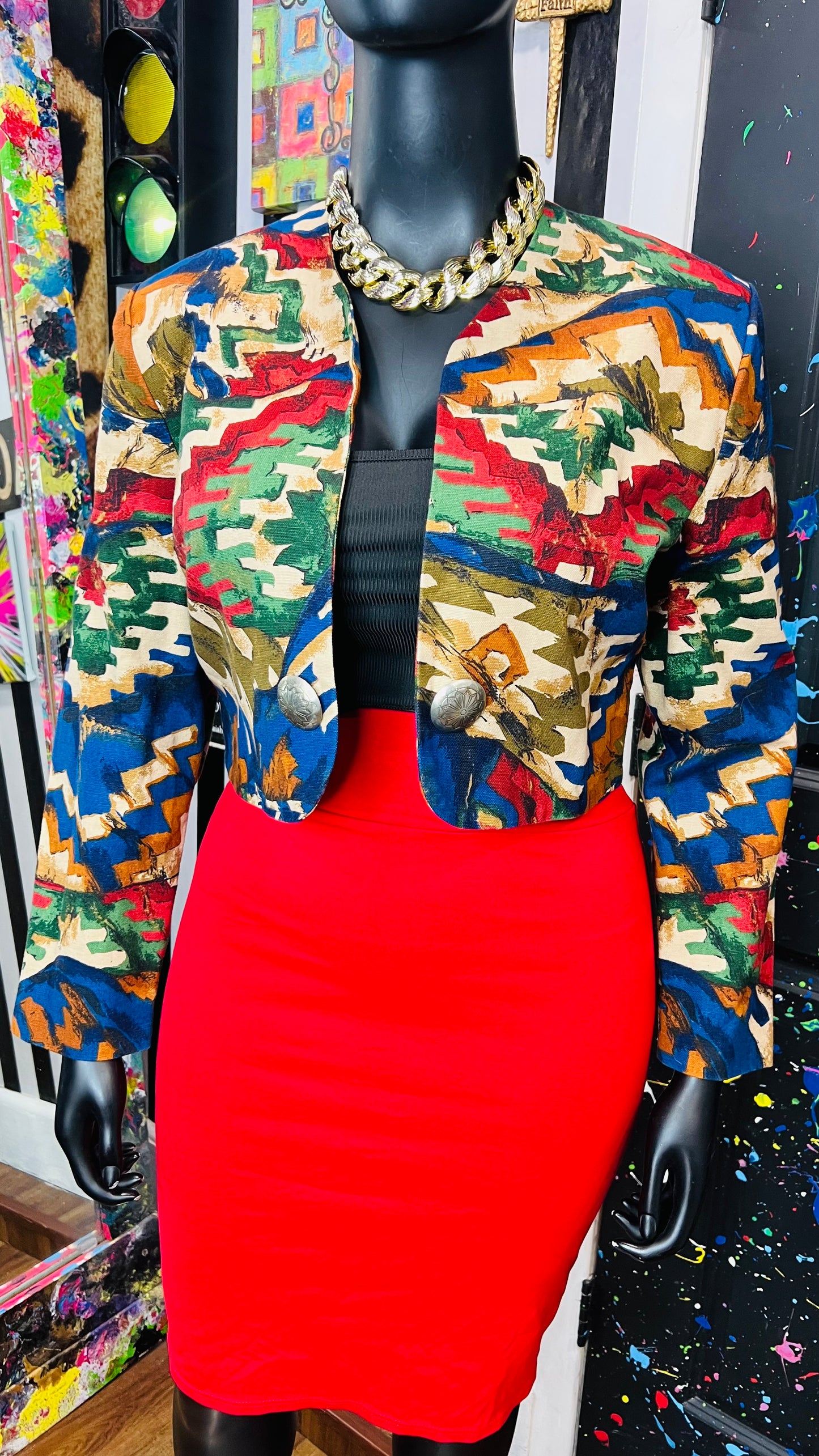 Vintage Cropped Open Blazer (16)