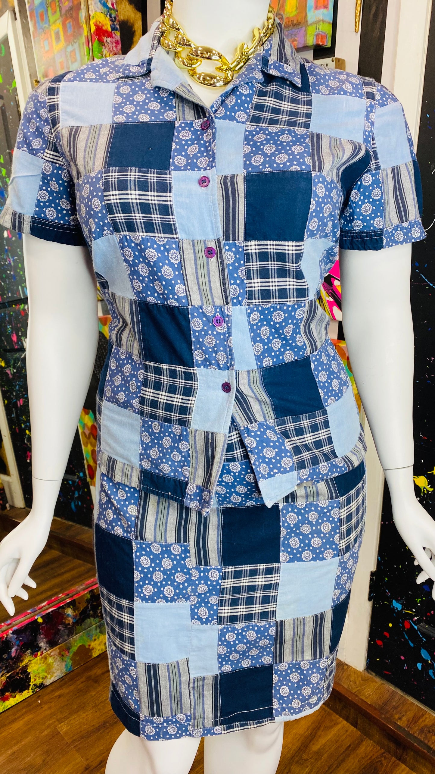 Vintage Patchwork Skirt Set (16)