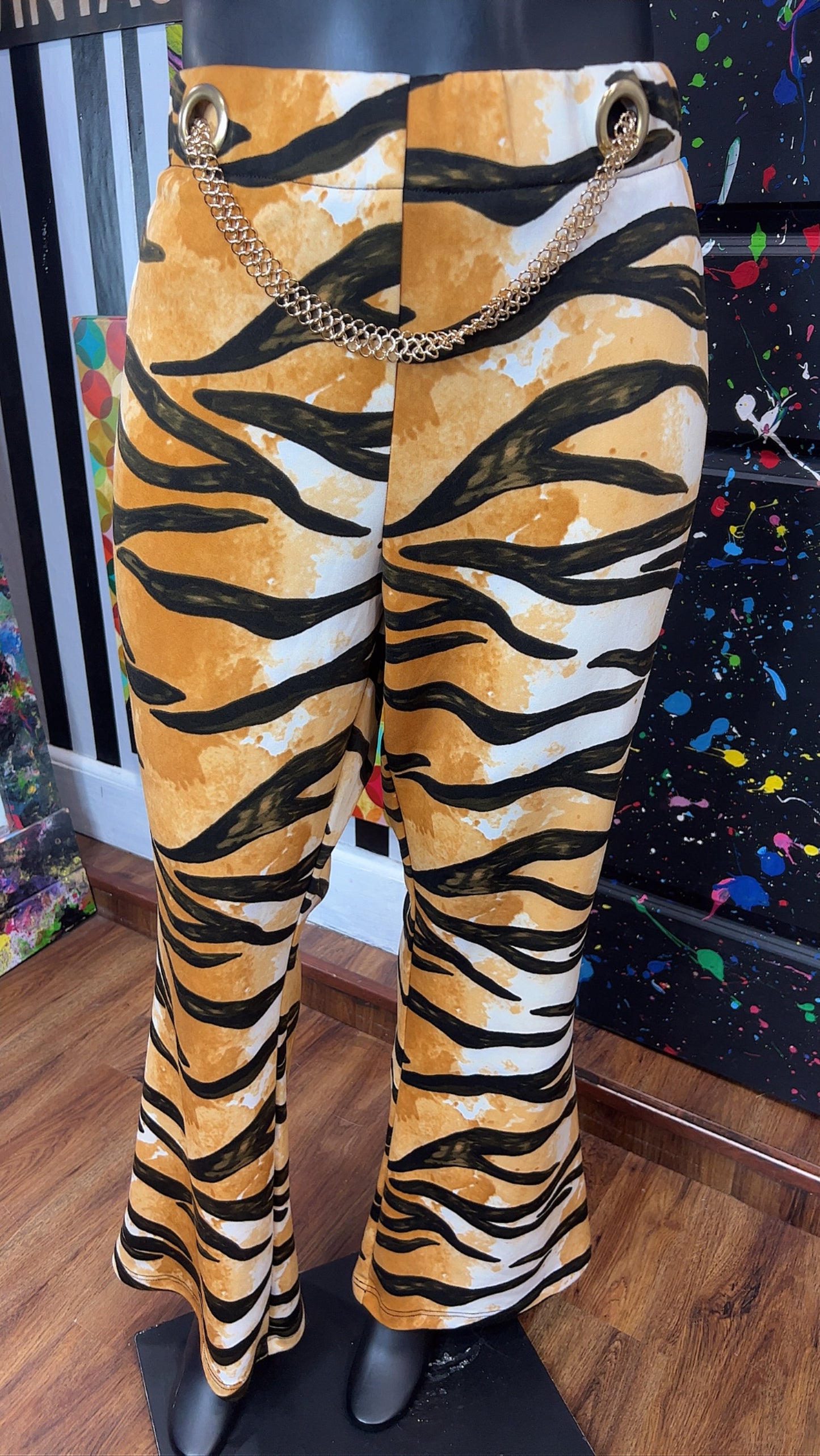 Animal Print Flare Leg Pants -New w/Tags (20)