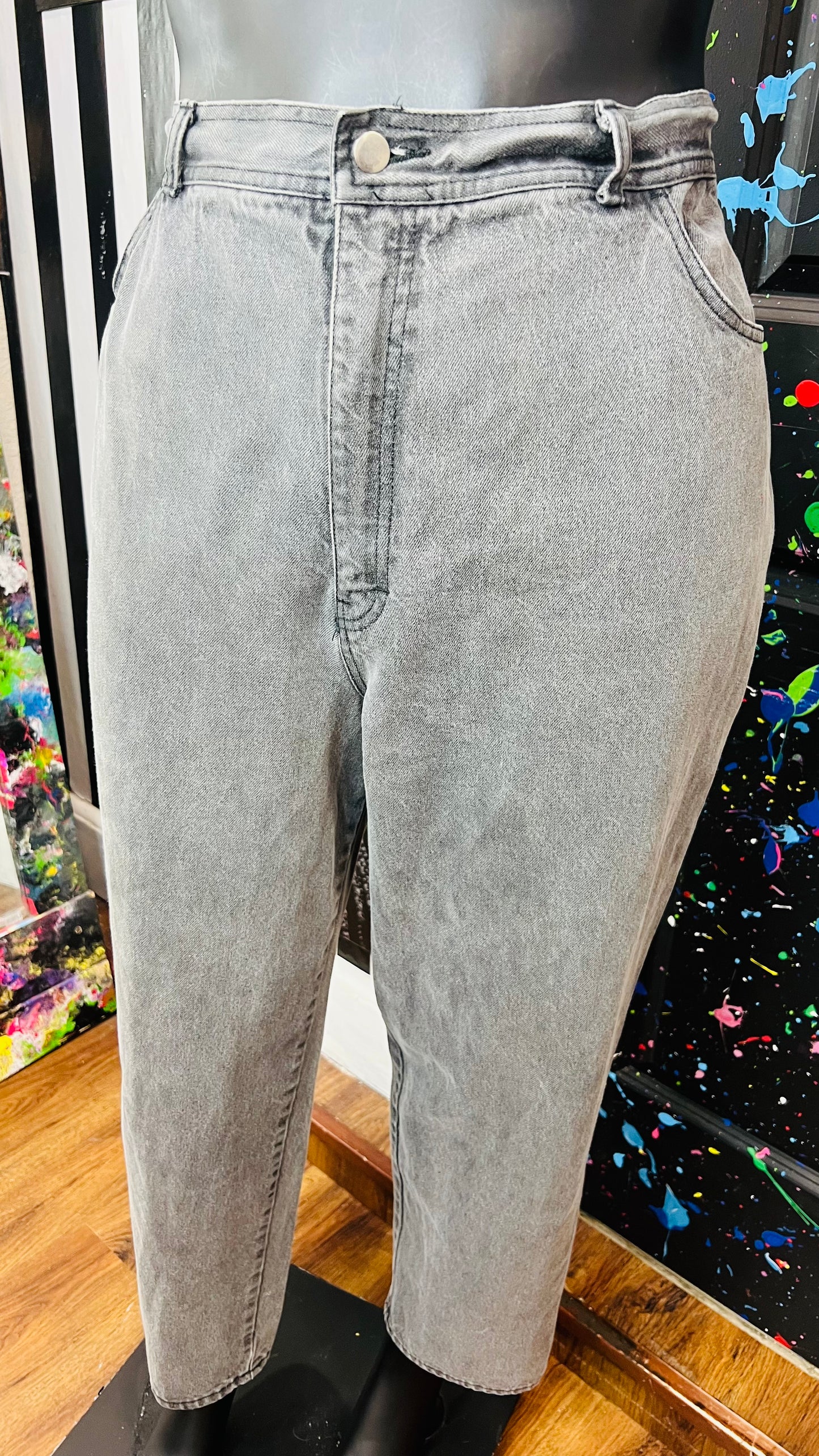 Vintage Ash Gray Denim Jeans (26)
