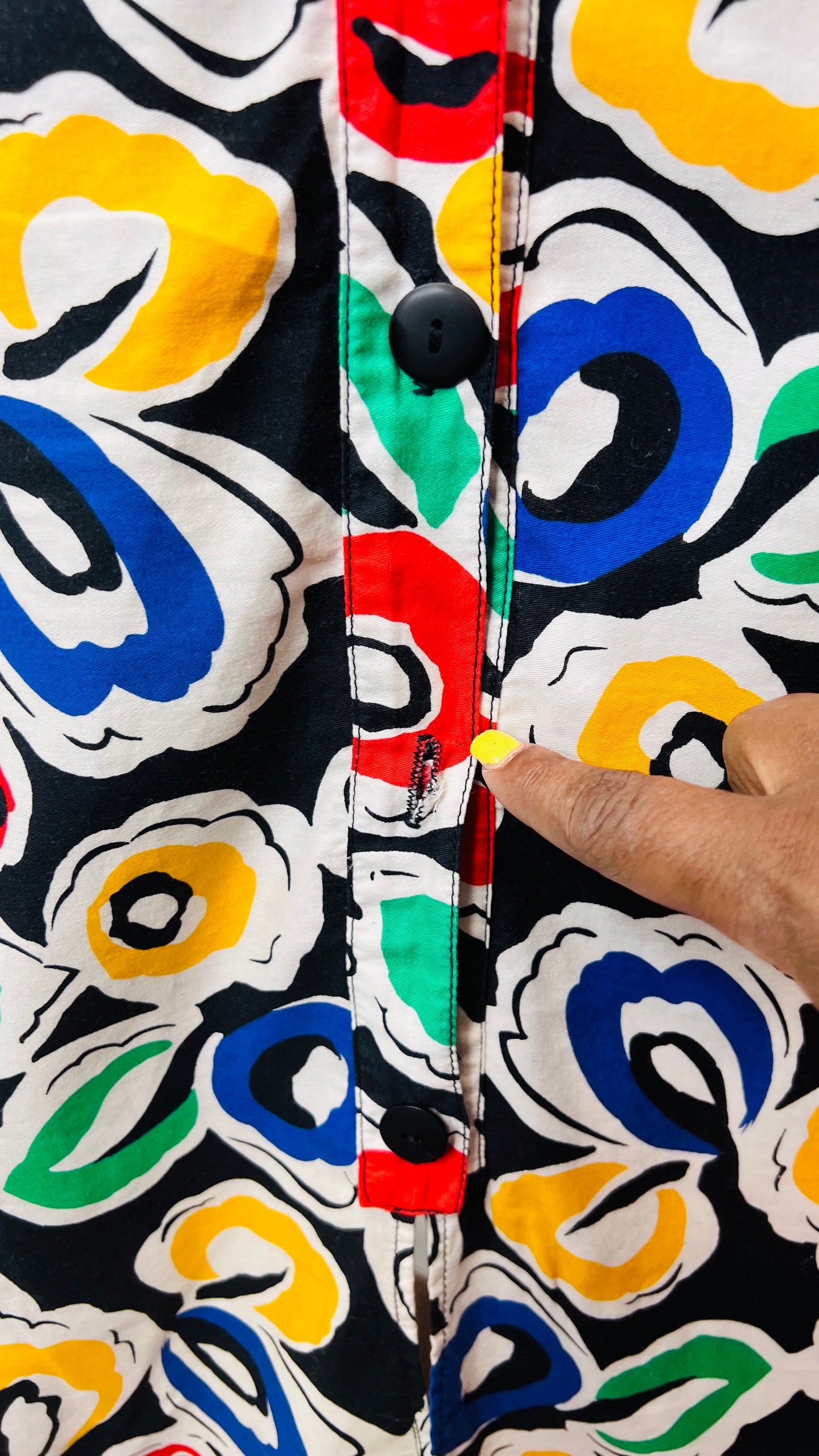 Vintage Color block Abstract Skirt (16)