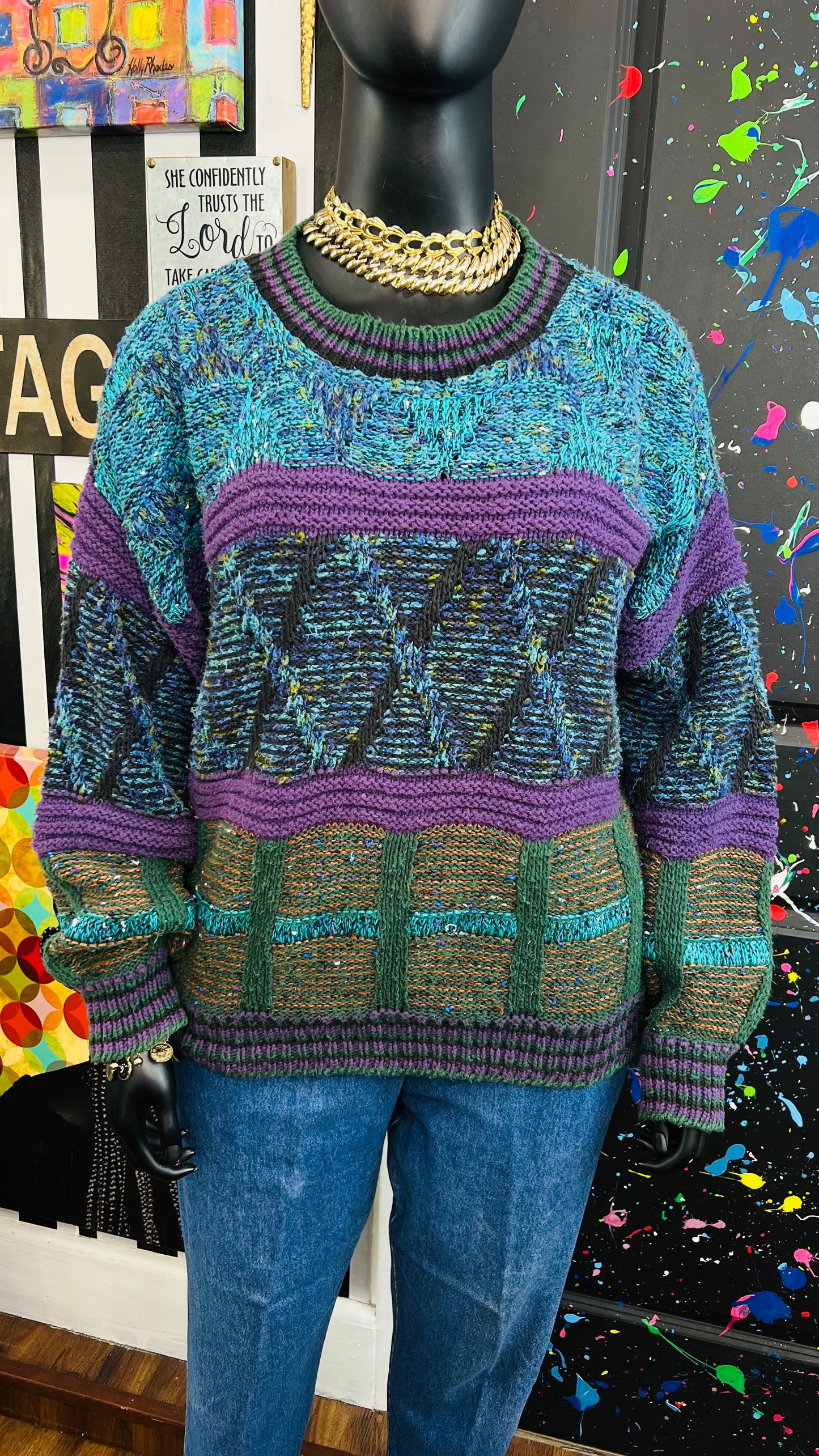 Vintage Heavy Knit Sweater (24)