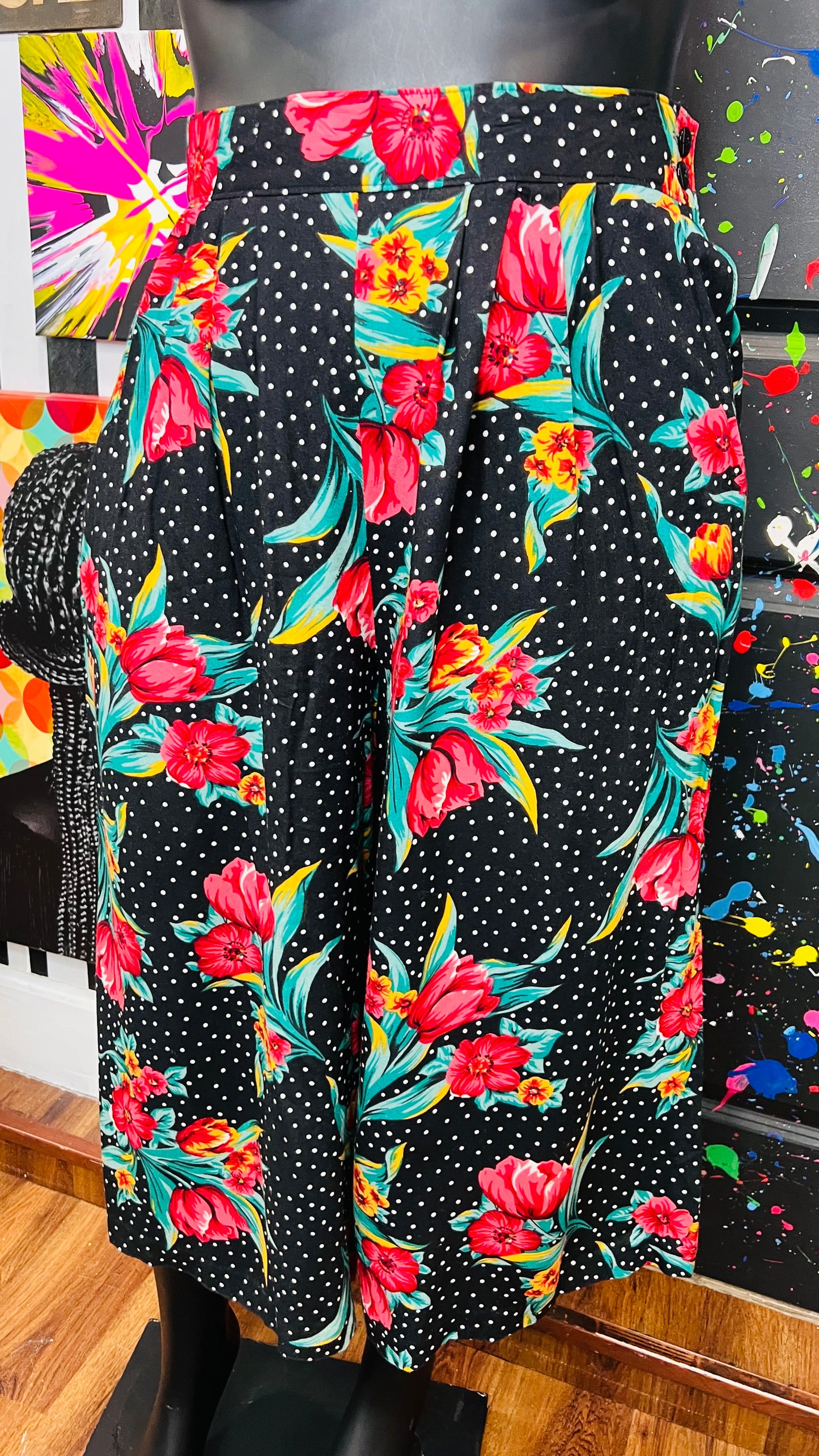 Vintage Polka Dot & Floral Gaulchos (18)