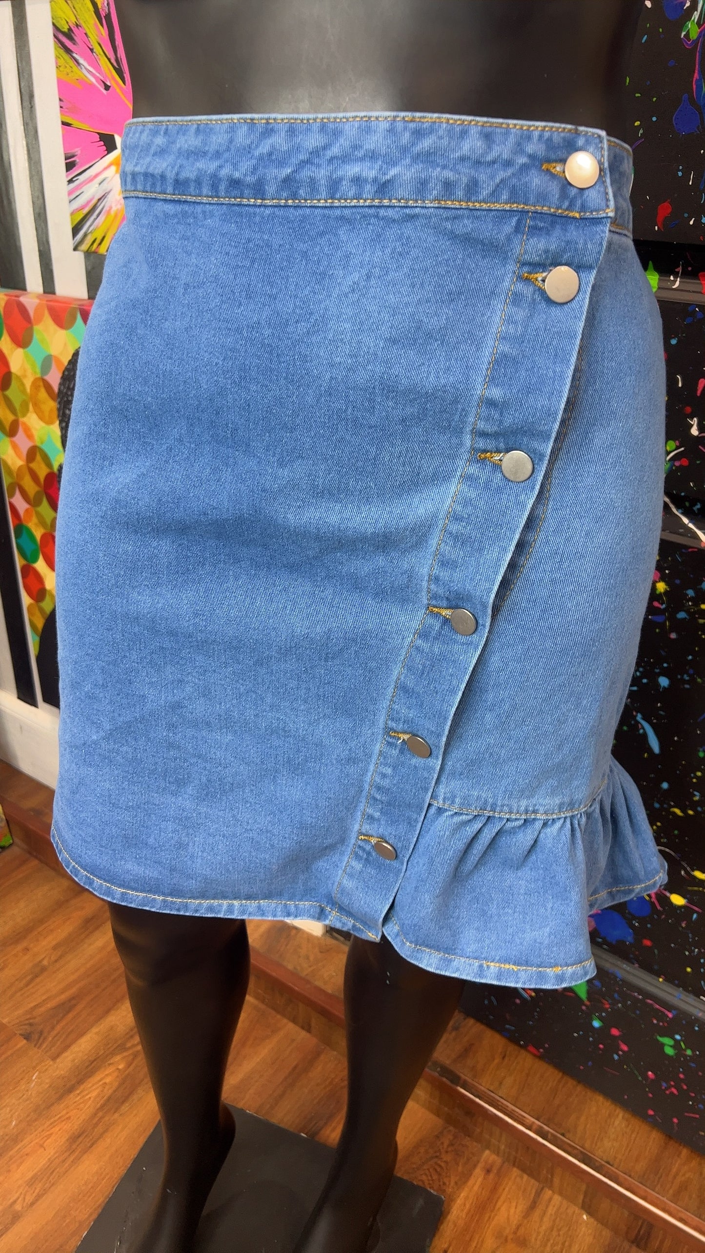 Vintage Denim Unique Skirt (18/20)