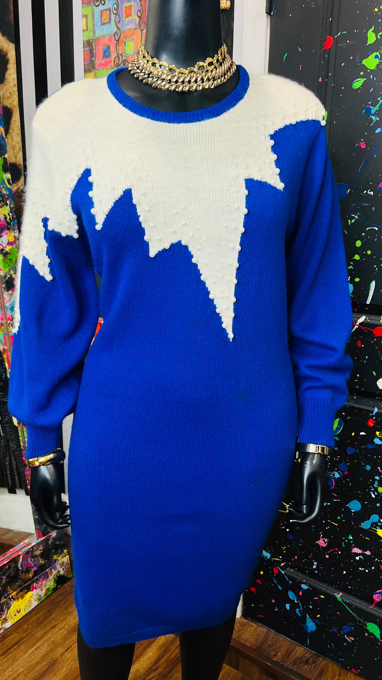 Vintage Knit Sweater Dress (22)