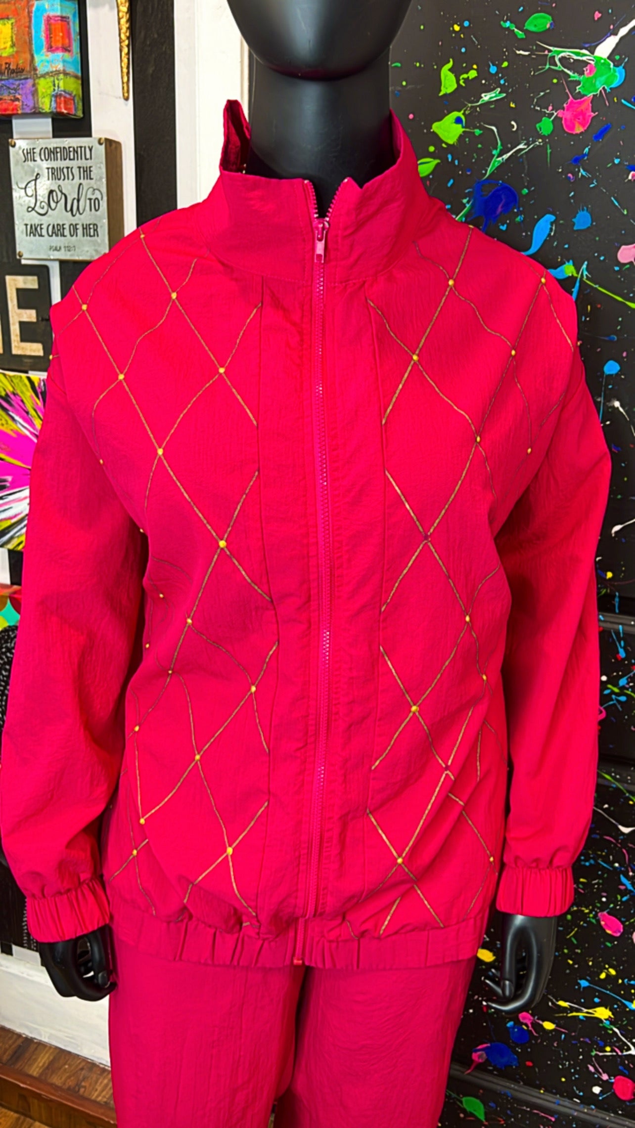 Vintage Pink & Gold Jogging Set (16)