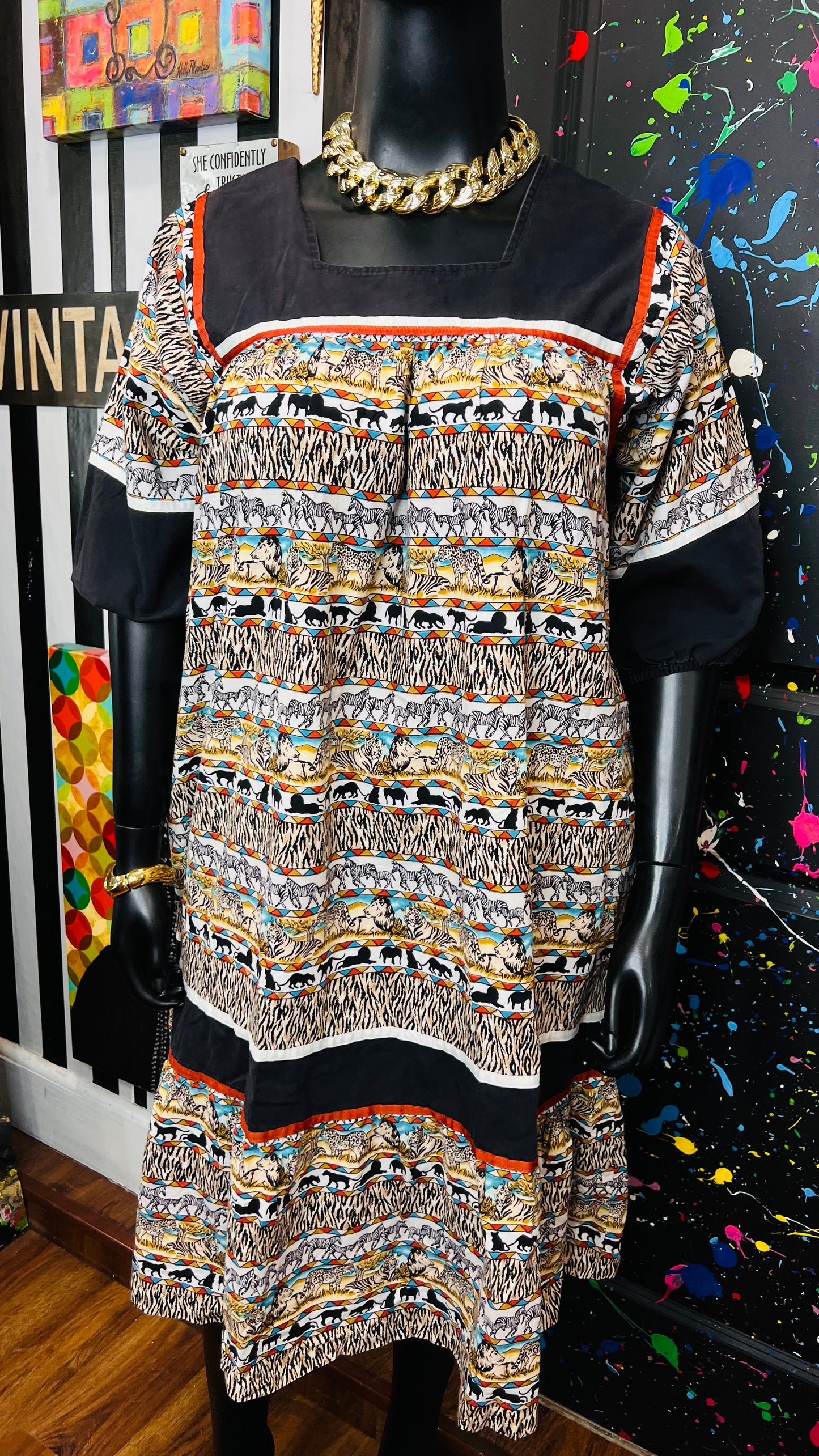 Vintage Safari House Dress (16)