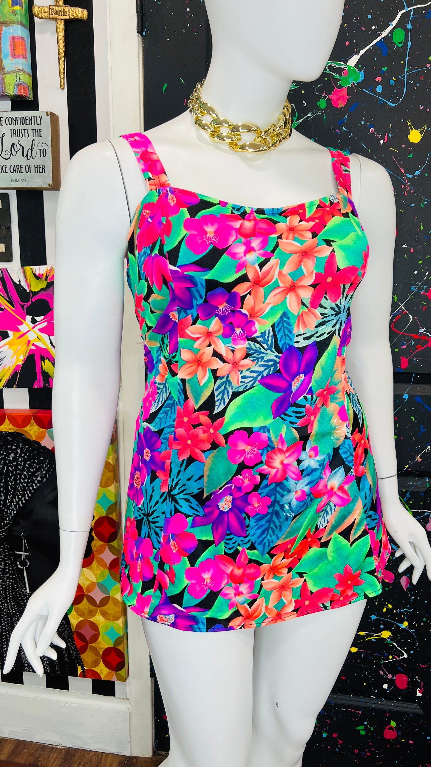 Vintage Tropical Vibrant Swimsuit (24)