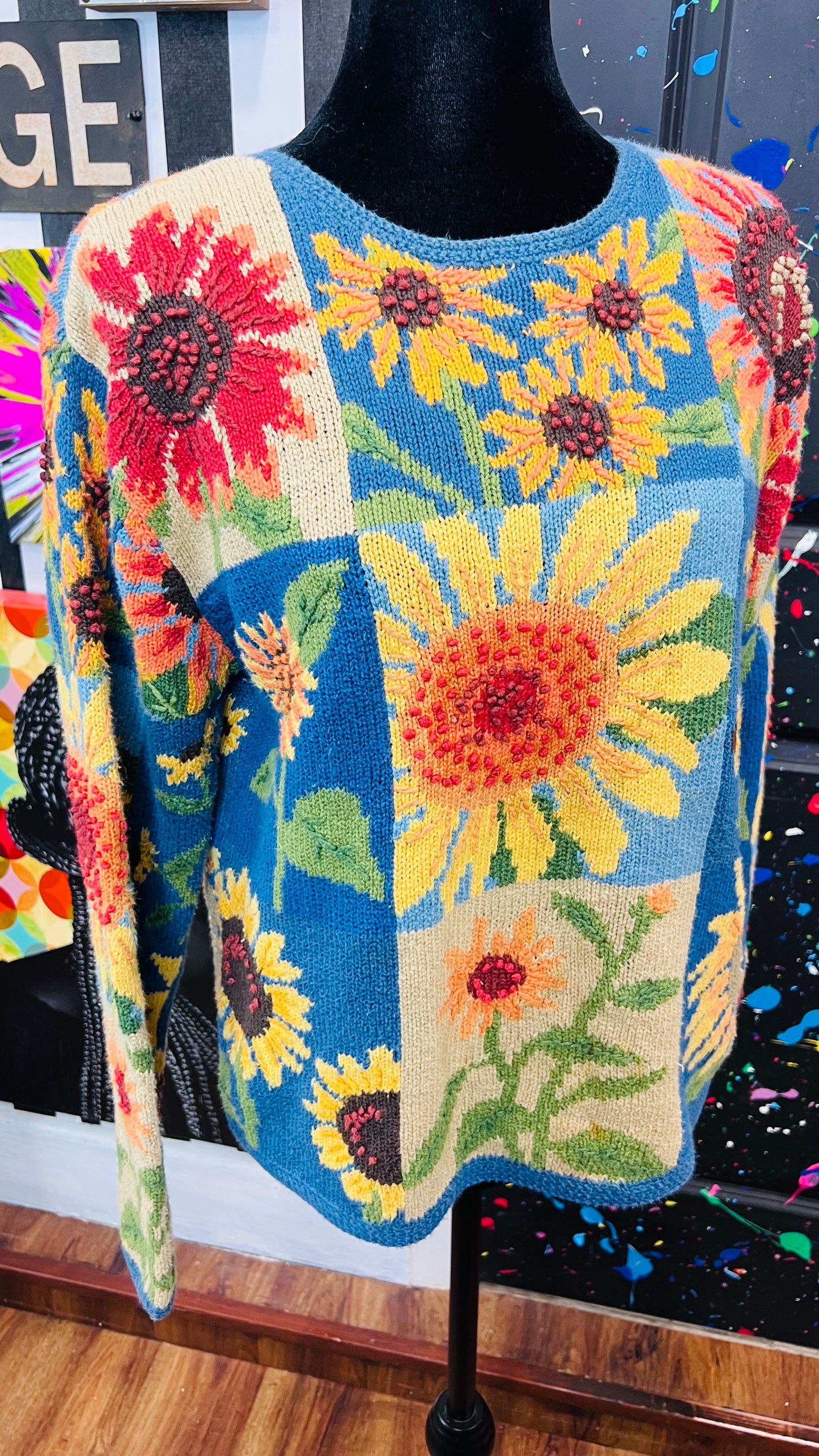 Vintage Sunflower Sweater (14)
