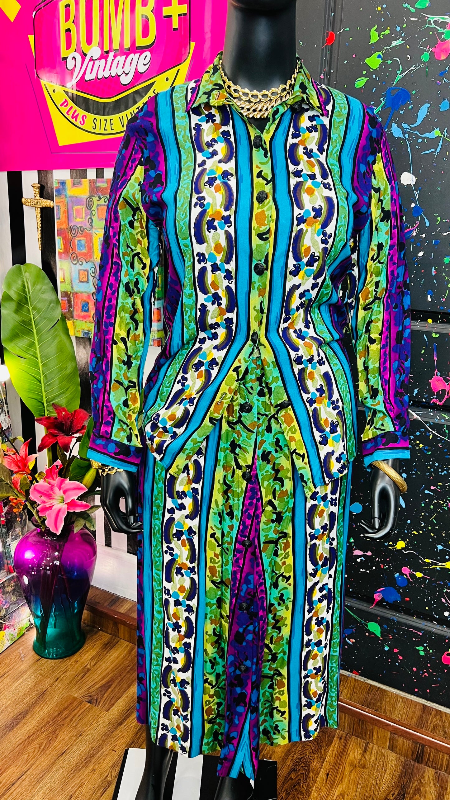 Vintage Anthony Mark Hankins Skirt Set