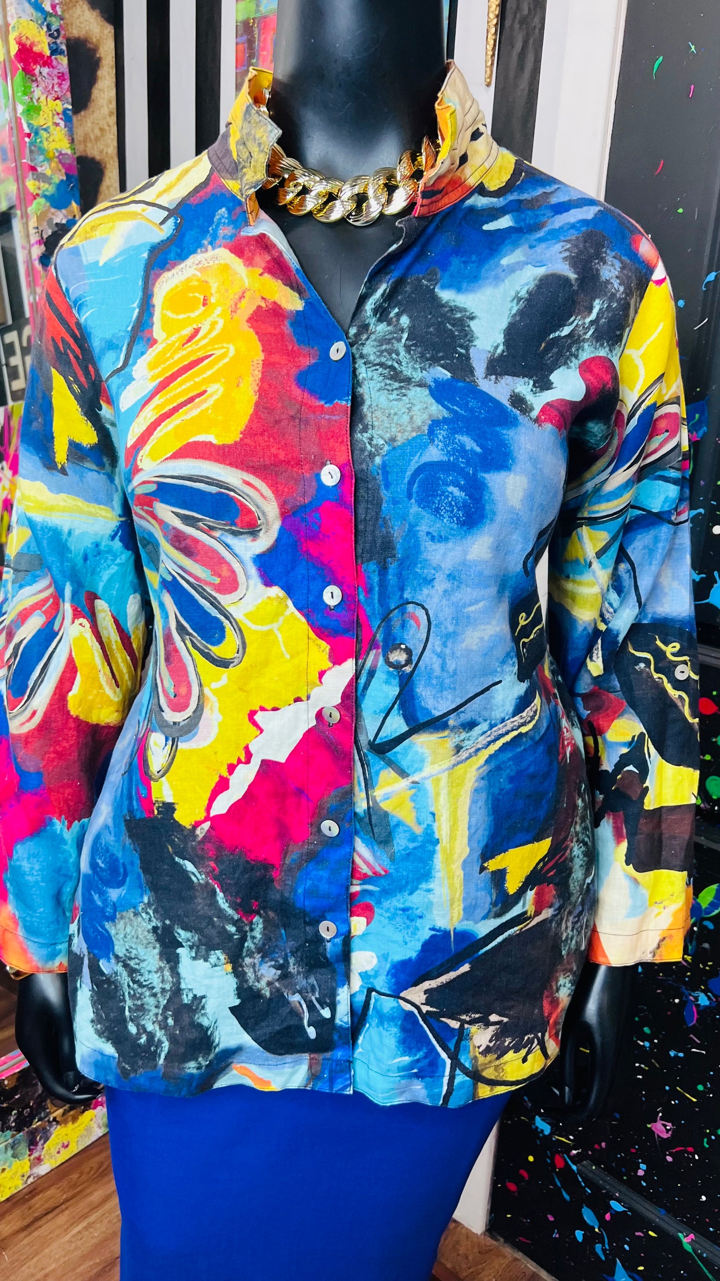 Abstract Water Color Blouse (20)