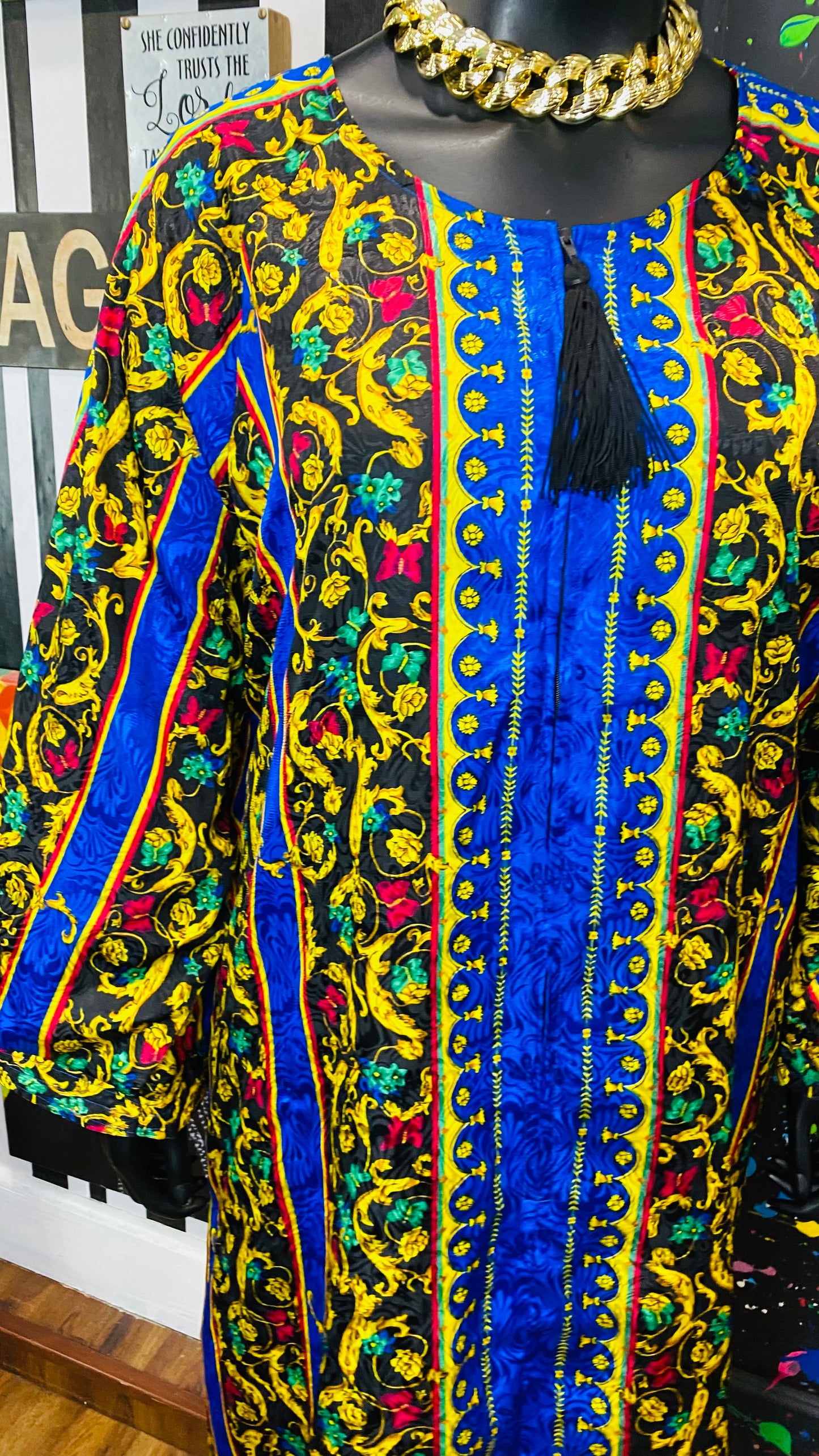 Vintage Tassle Zipper Gown (OS)
