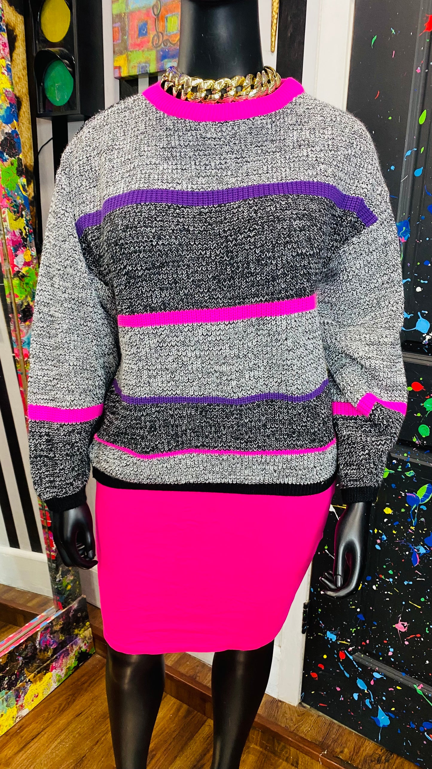 Plus Size Vintage Knitted Pink (24)